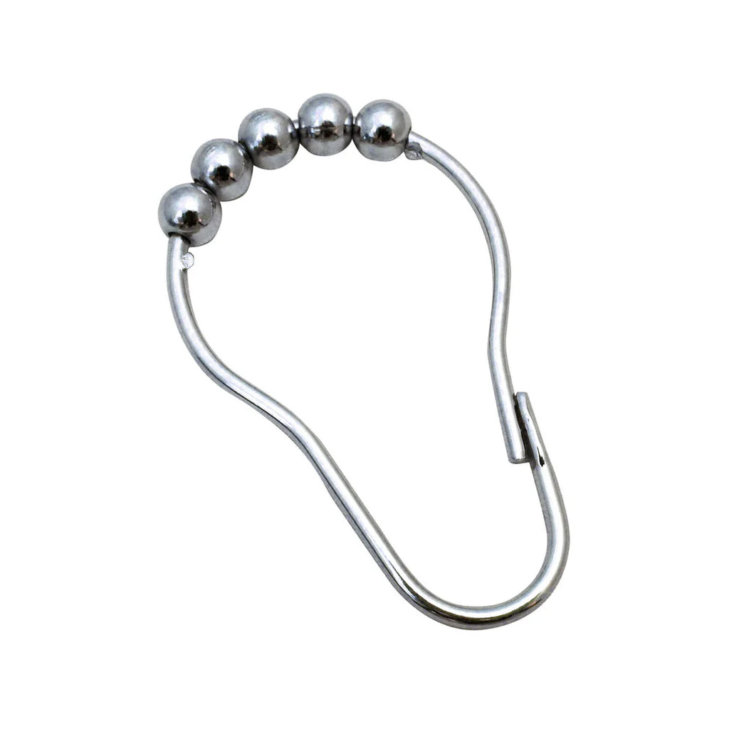 Euroshowers Metal Rollerball Shower Curtains Rings