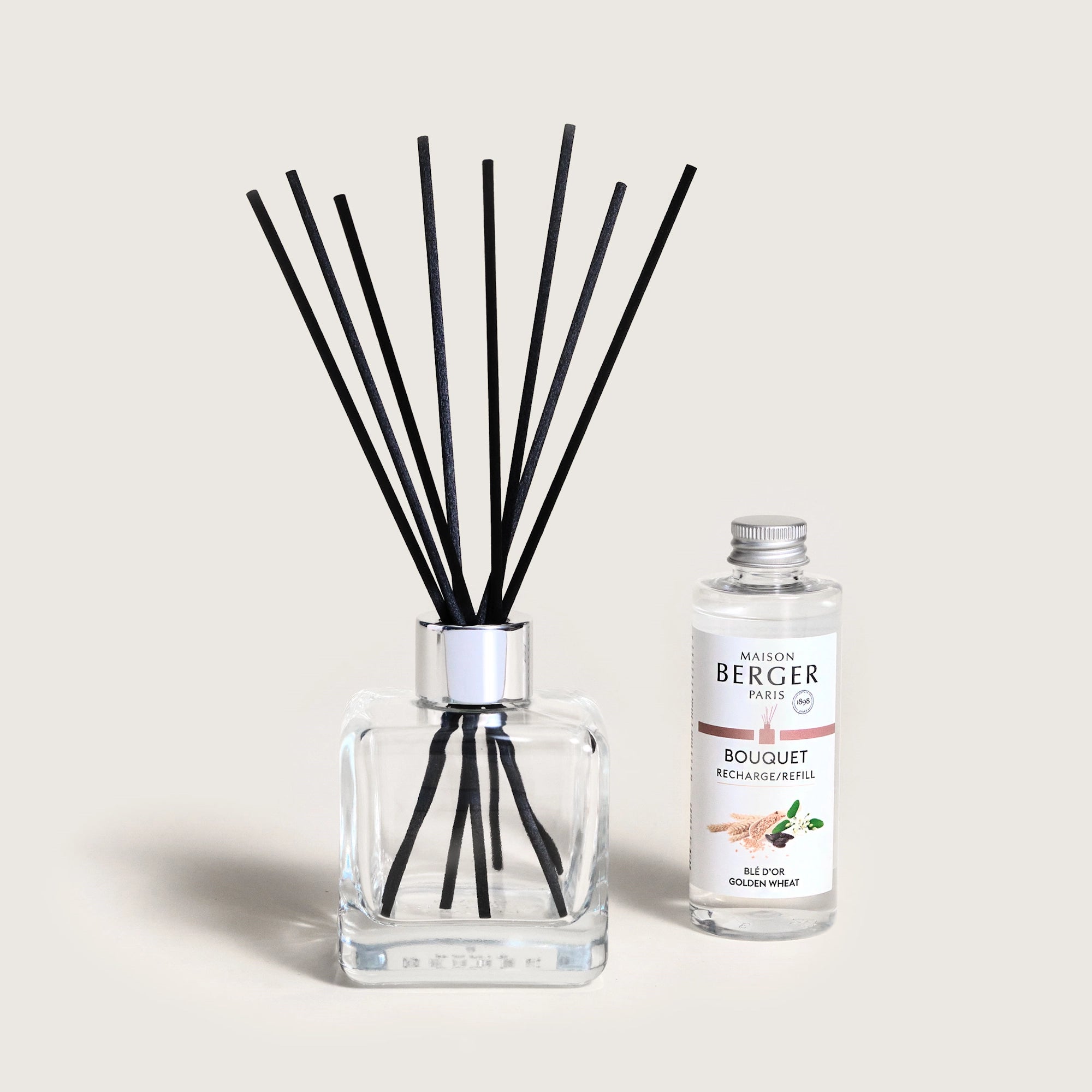 Golden Wheat Clear Cube Scented Bouquet Diffuser