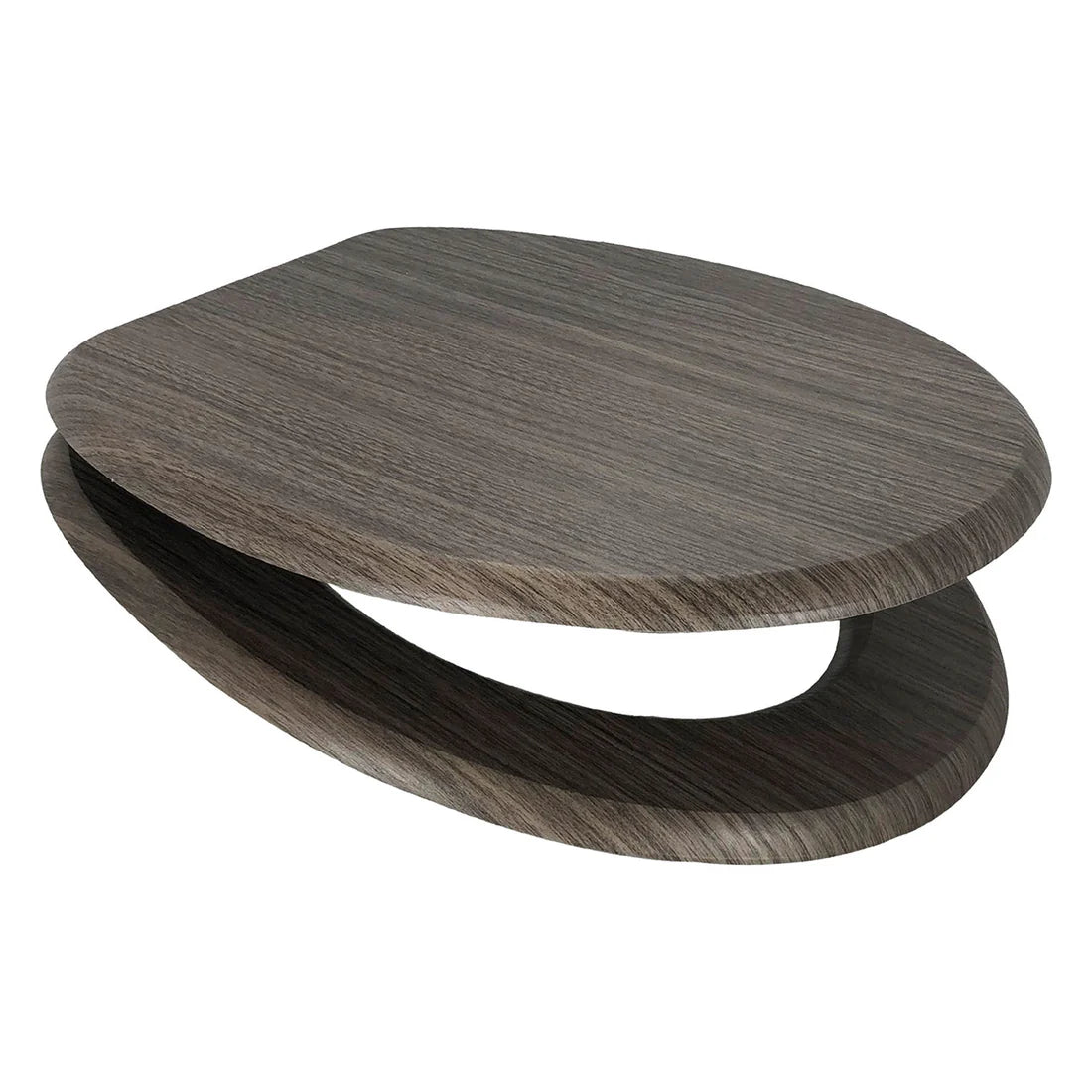 Euroshowers MDF Oval Wood Design Toilet Seat