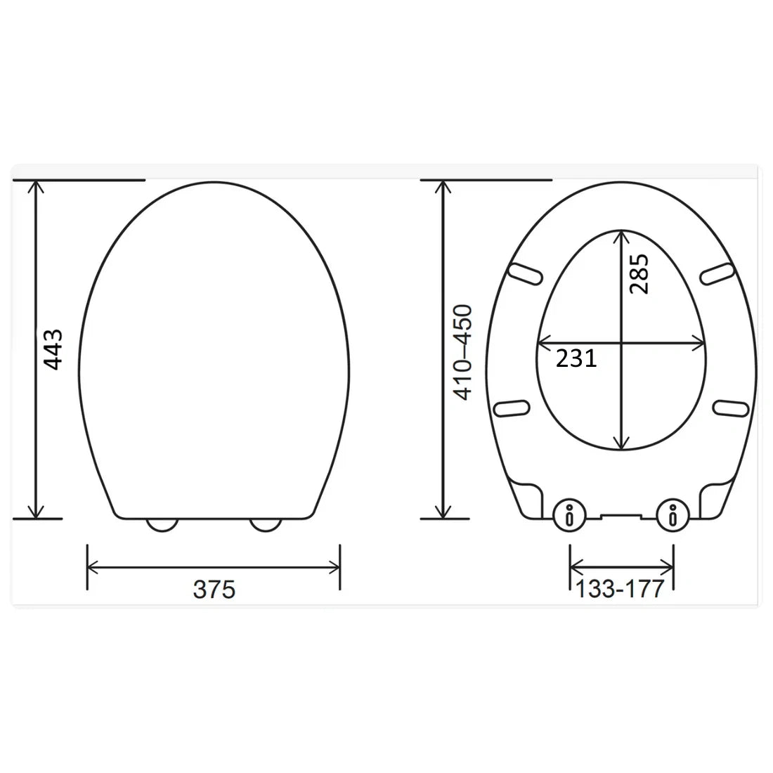 Euroshowers Pearl PP Toilet Seat