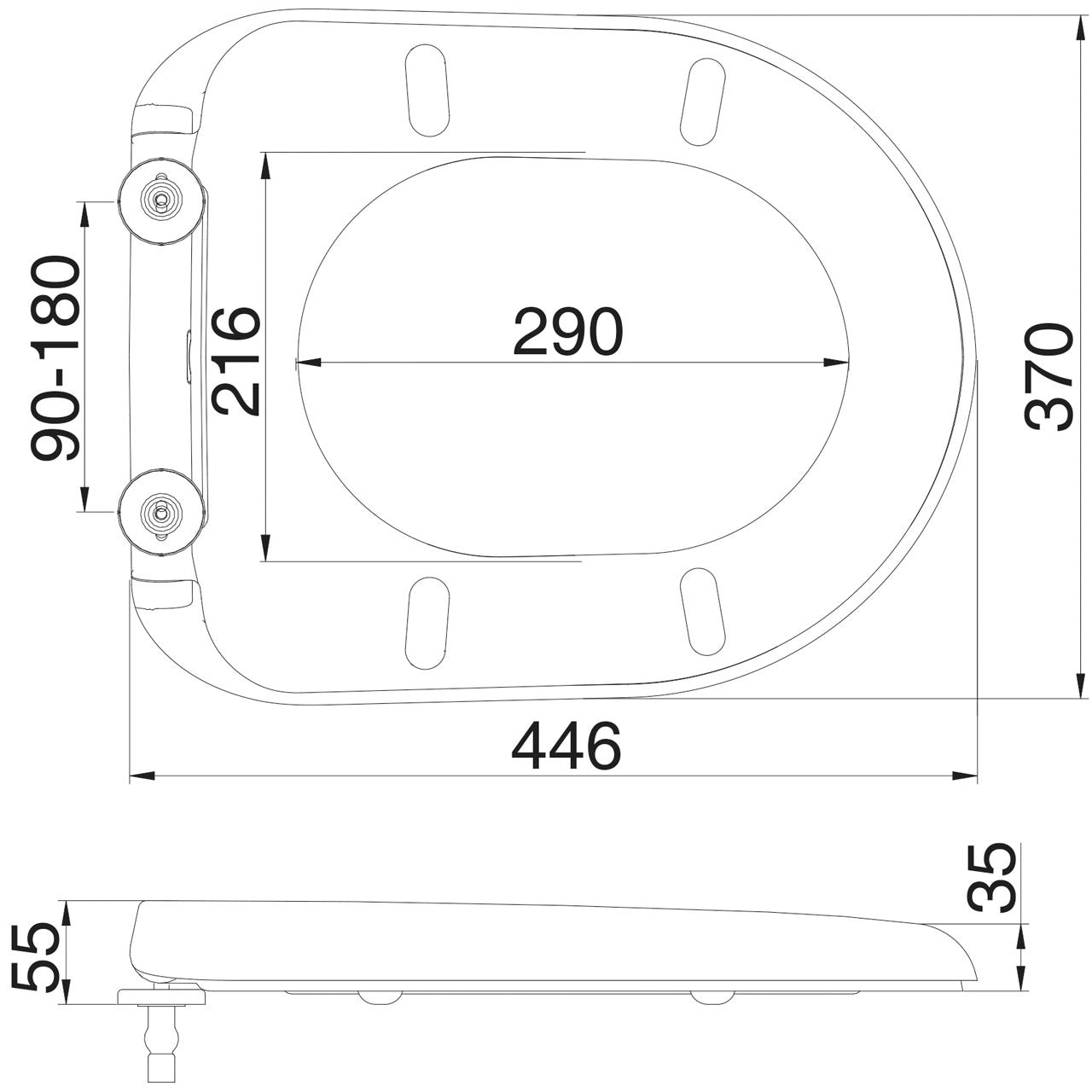 D ONE Soft Close Euroshowers Toilet Seat