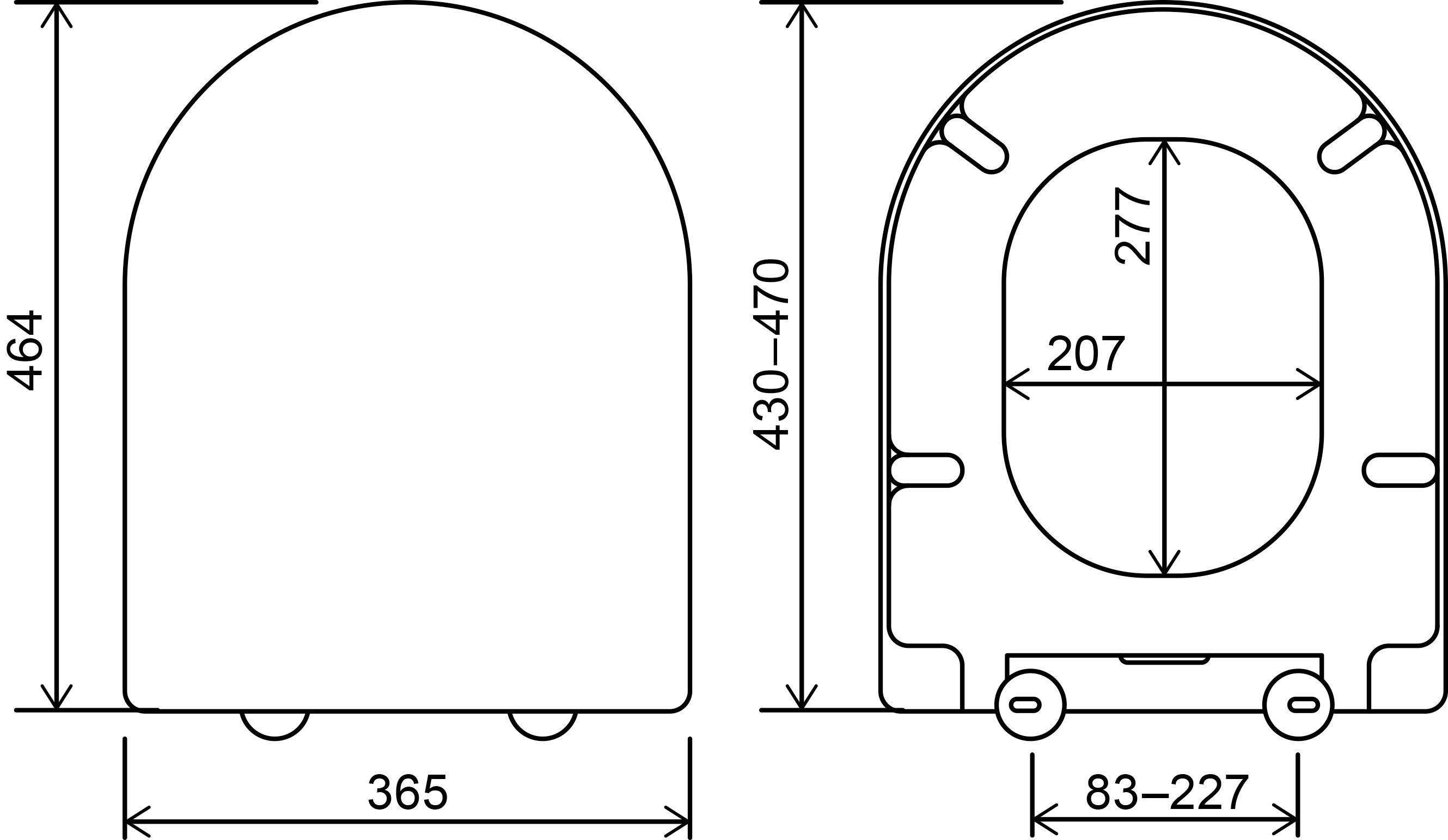 Middle D Style Rainbow Euroshowers Soft Close Toilet Seat
