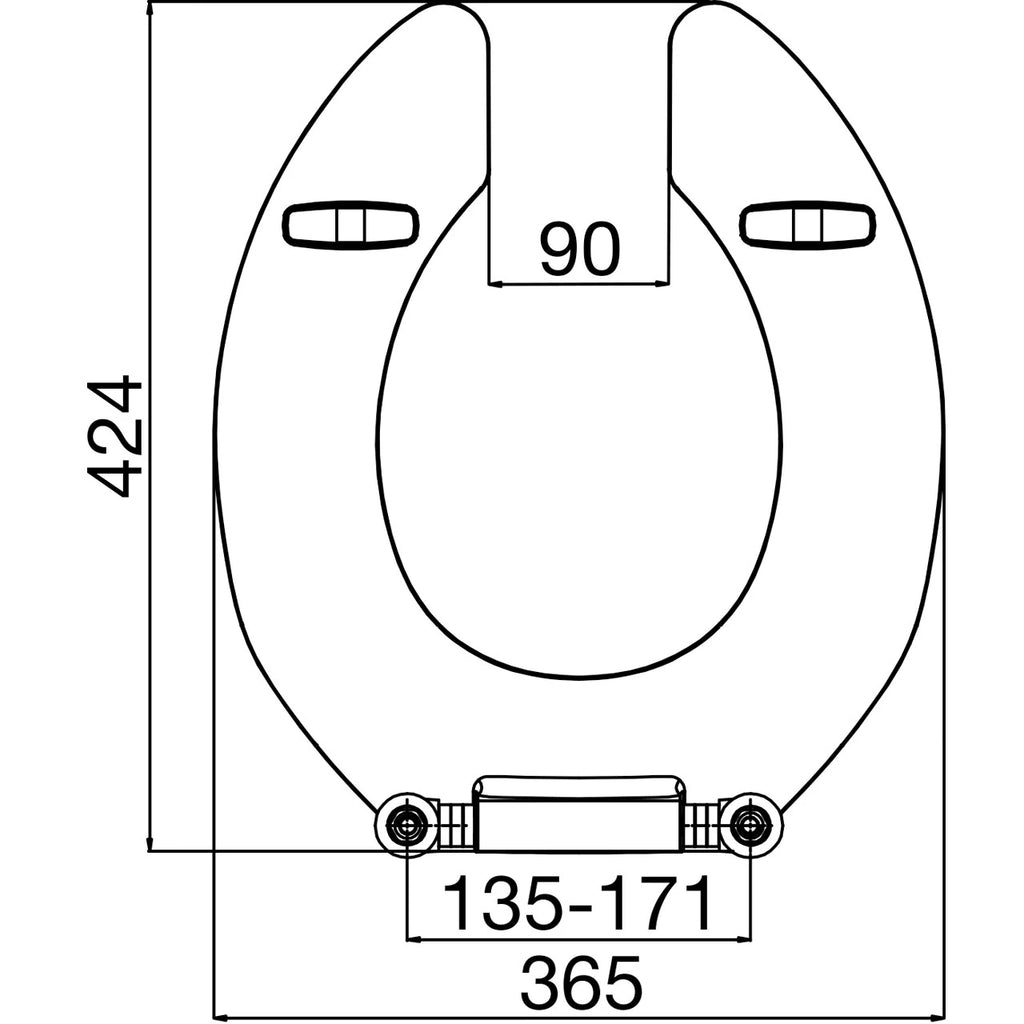 Commercial Open Seat Euroshowers Toilet Seat