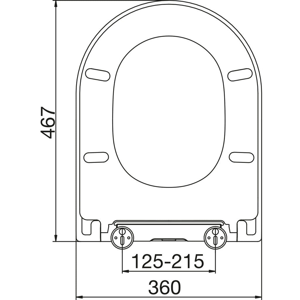 Long D One Euroshowers Toilet Seat