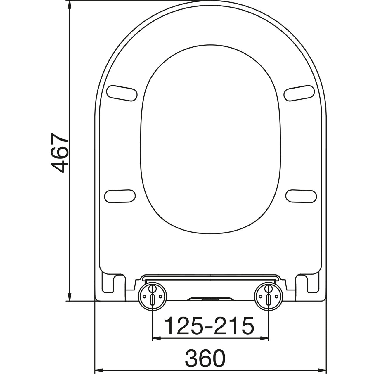 Long D One Euroshowers Toilet Seat