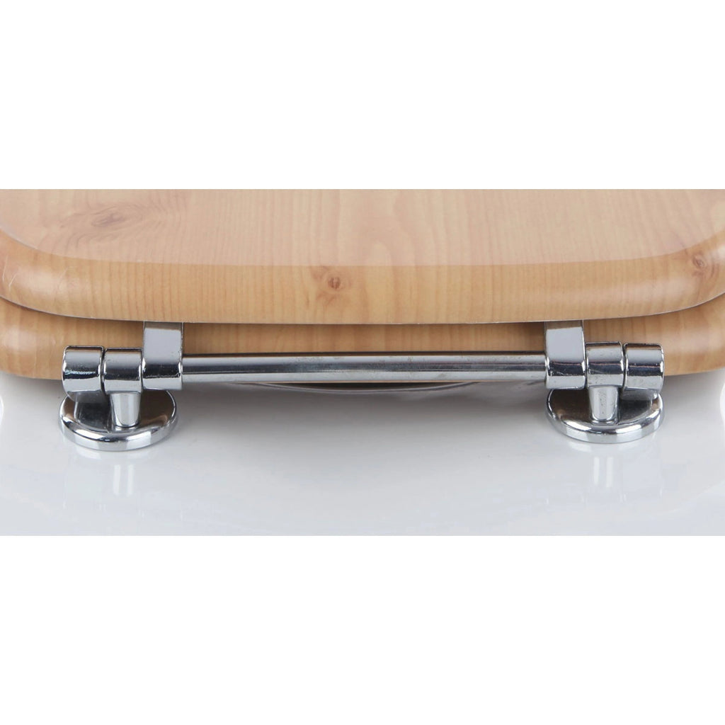 Euroshowers MDF Oval Wood Design Toilet Seat