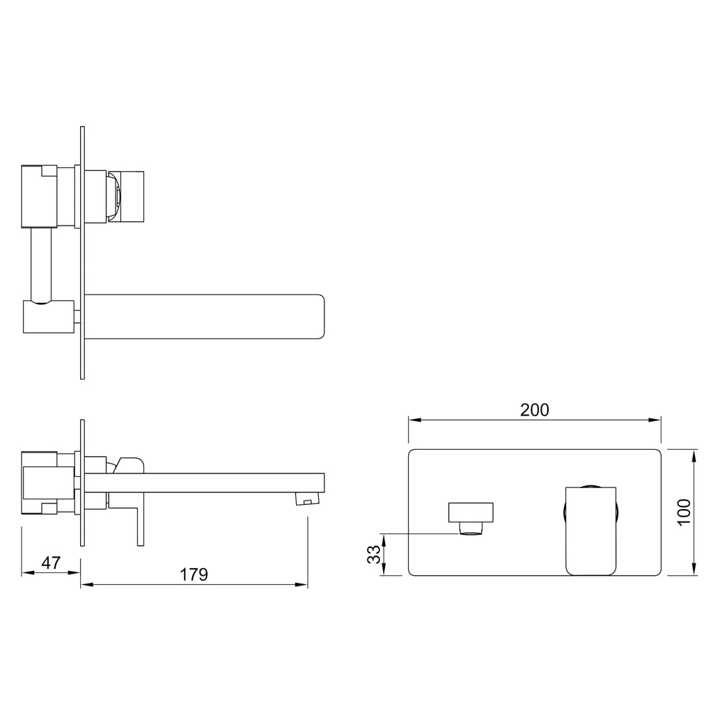Abode Fervour Wall Mounted Basin Mixer Tap