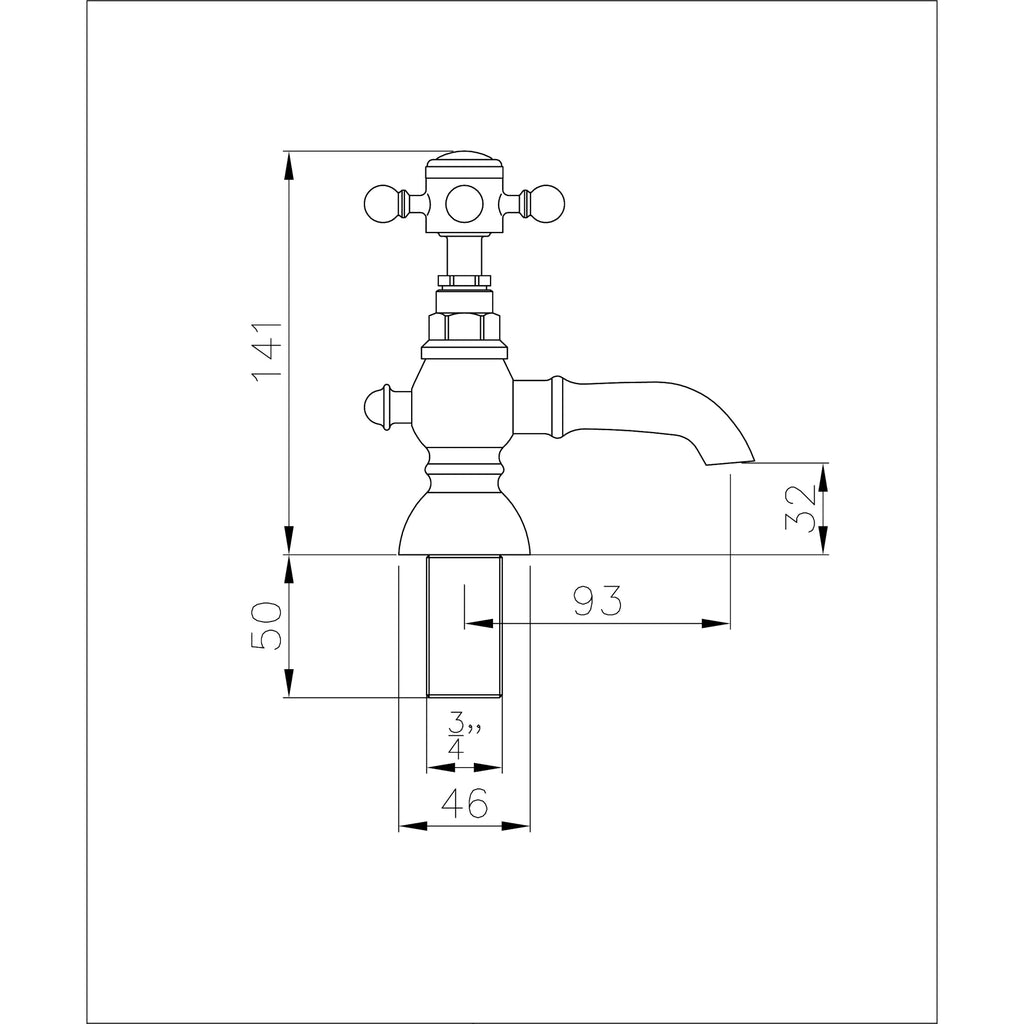 Abode Sentiment Bath Pillar Taps