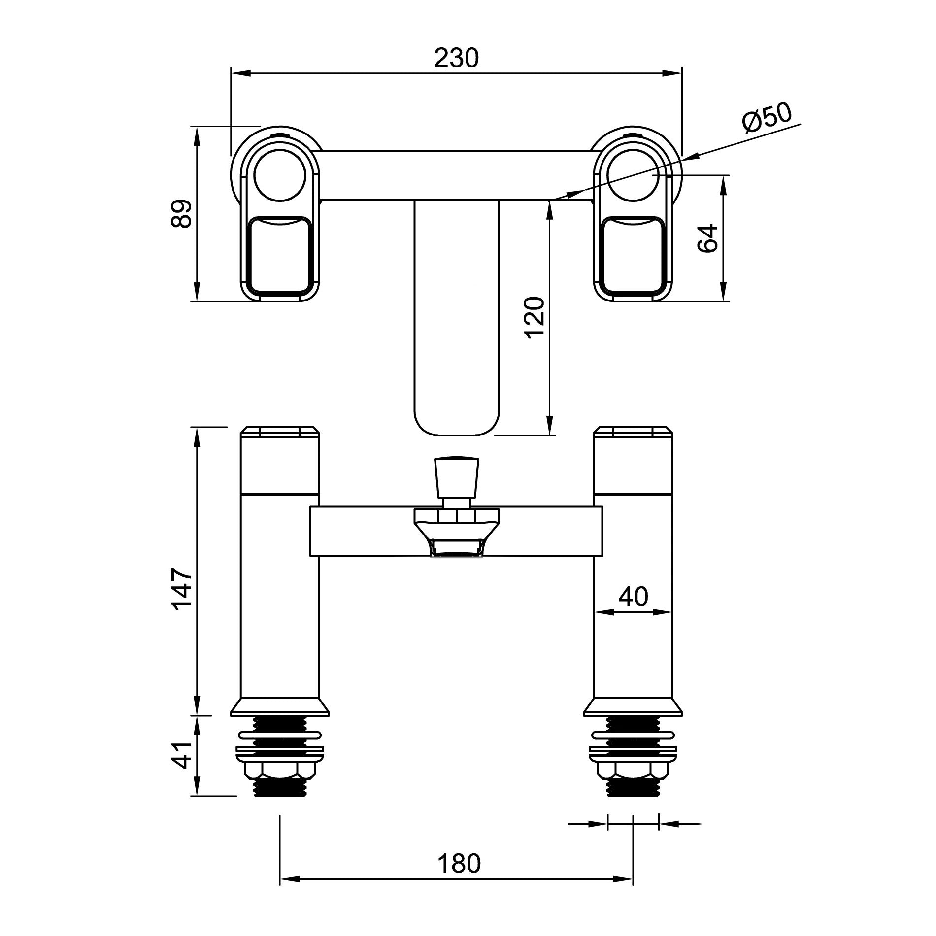 Abode Levarto Bath Filler Tap
