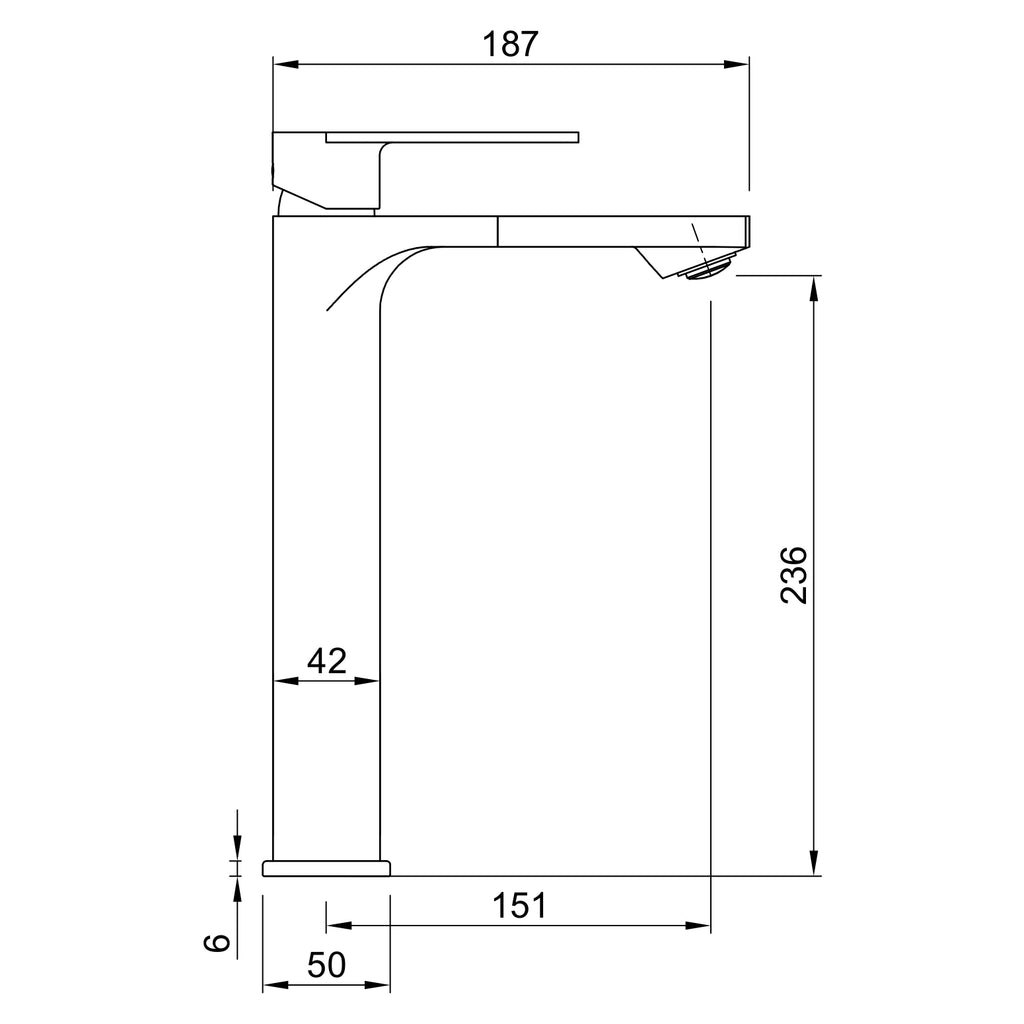 Abode Aquip Tall Basin Mixer Tap