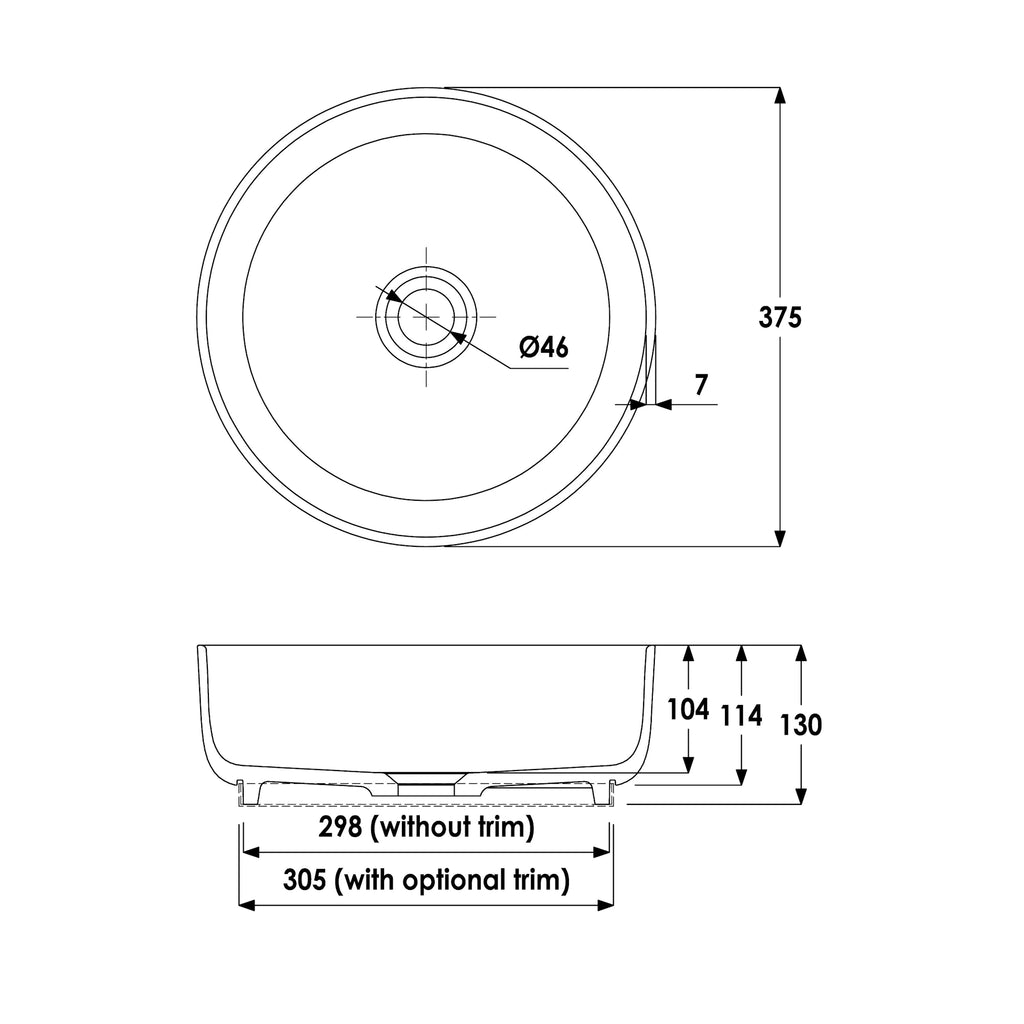 Abode Cava Round Countertop Basin