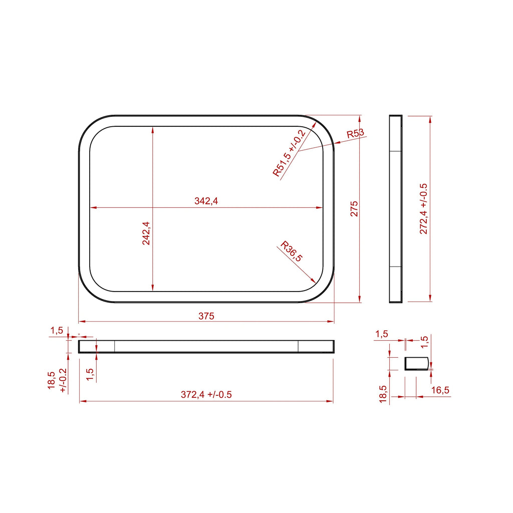 Abode Cava Tablet Rectangle Countertop Basin Plinth
