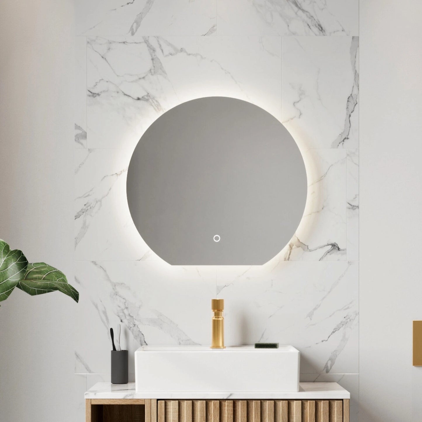 Alba Wall Hung Round LED Mirror