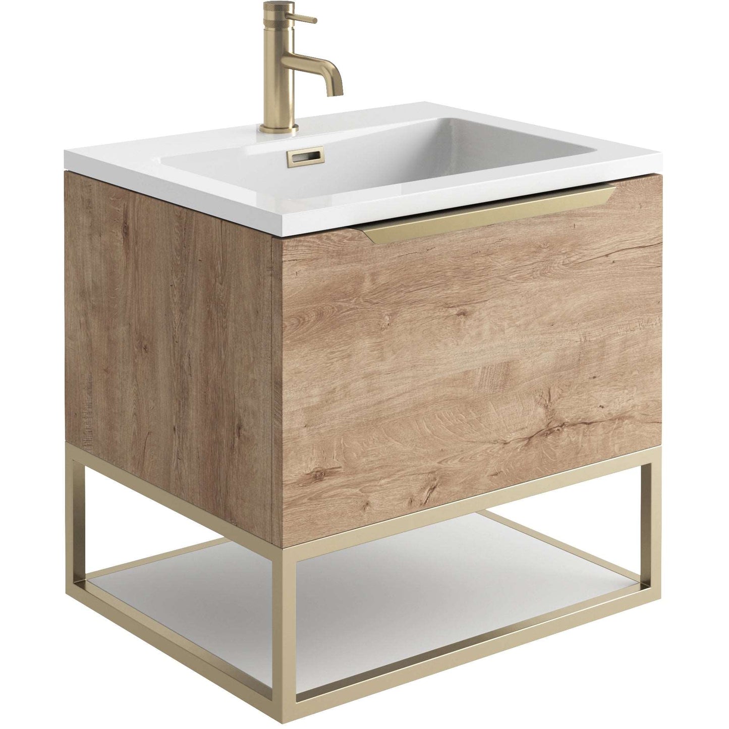 Ambience Wall Hung 600mm LED Basin Sink Vanity Unit