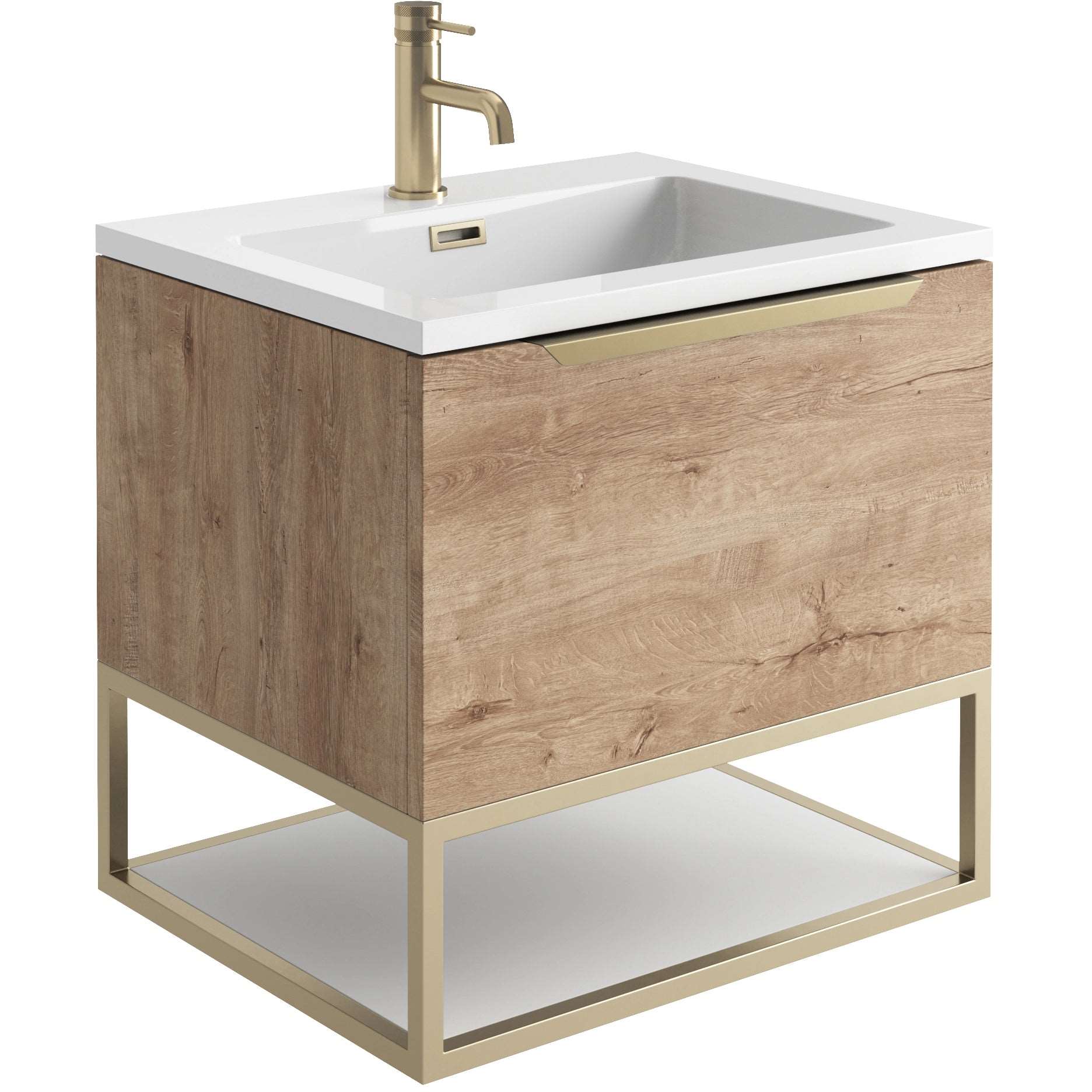 Ambience Wall Hung 600mm LED Basin Sink Vanity Unit