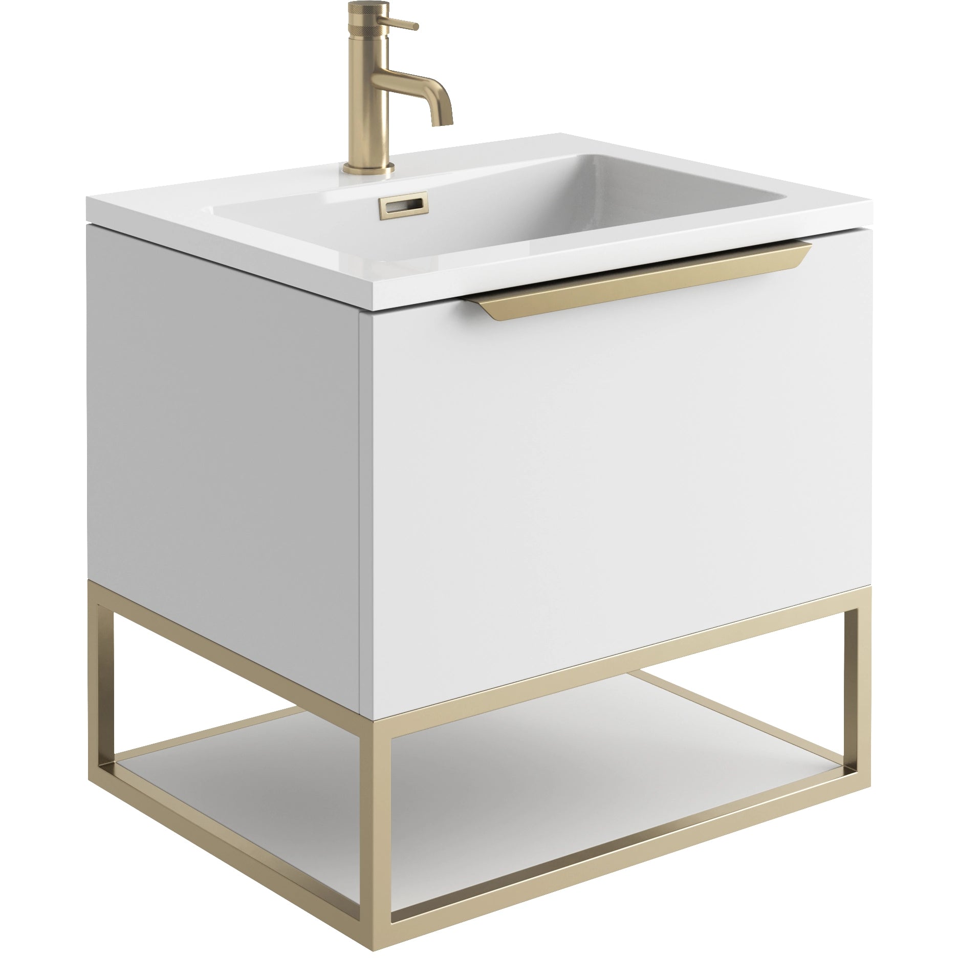 Ambience Wall Hung 600mm LED Basin Sink Vanity Unit