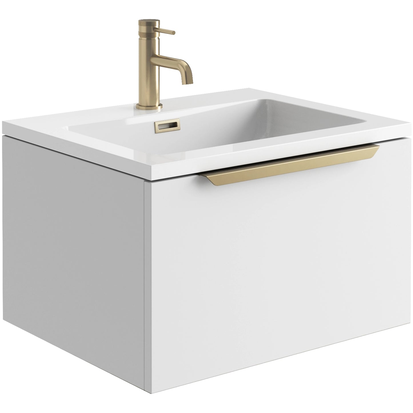 Ambience Wall Hung 600mm LED Basin Sink Vanity Unit