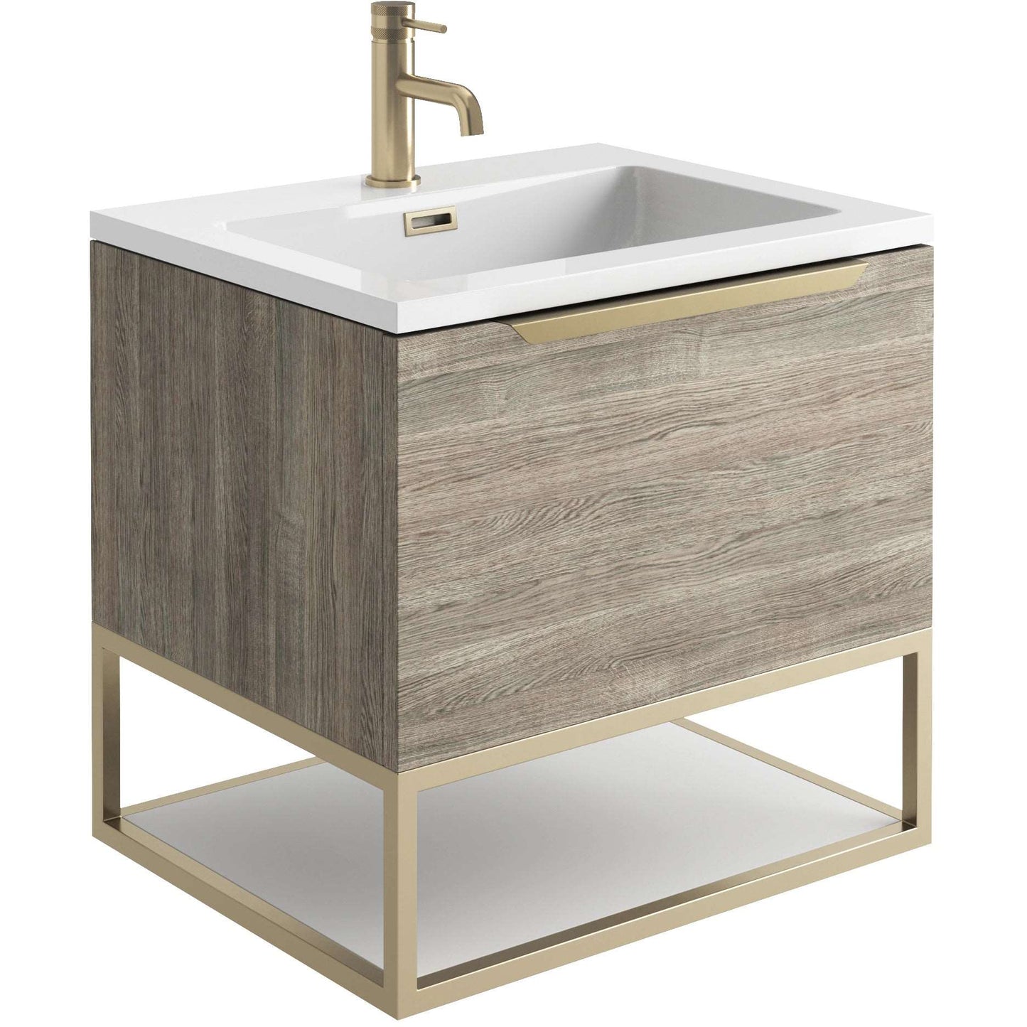 Ambience Wall Hung 600mm LED Basin Sink Vanity Unit