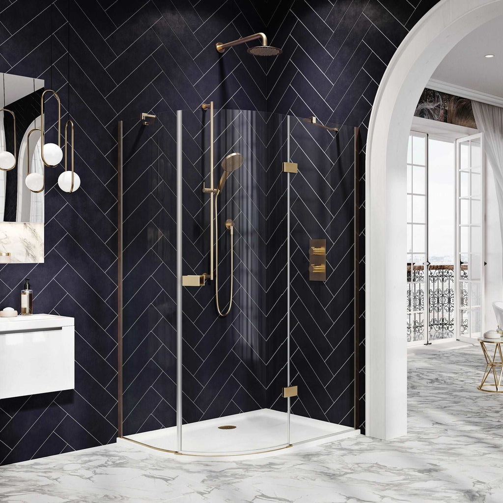 Athena Hinge Door Off Set Quadrant Shower Door Enclosure