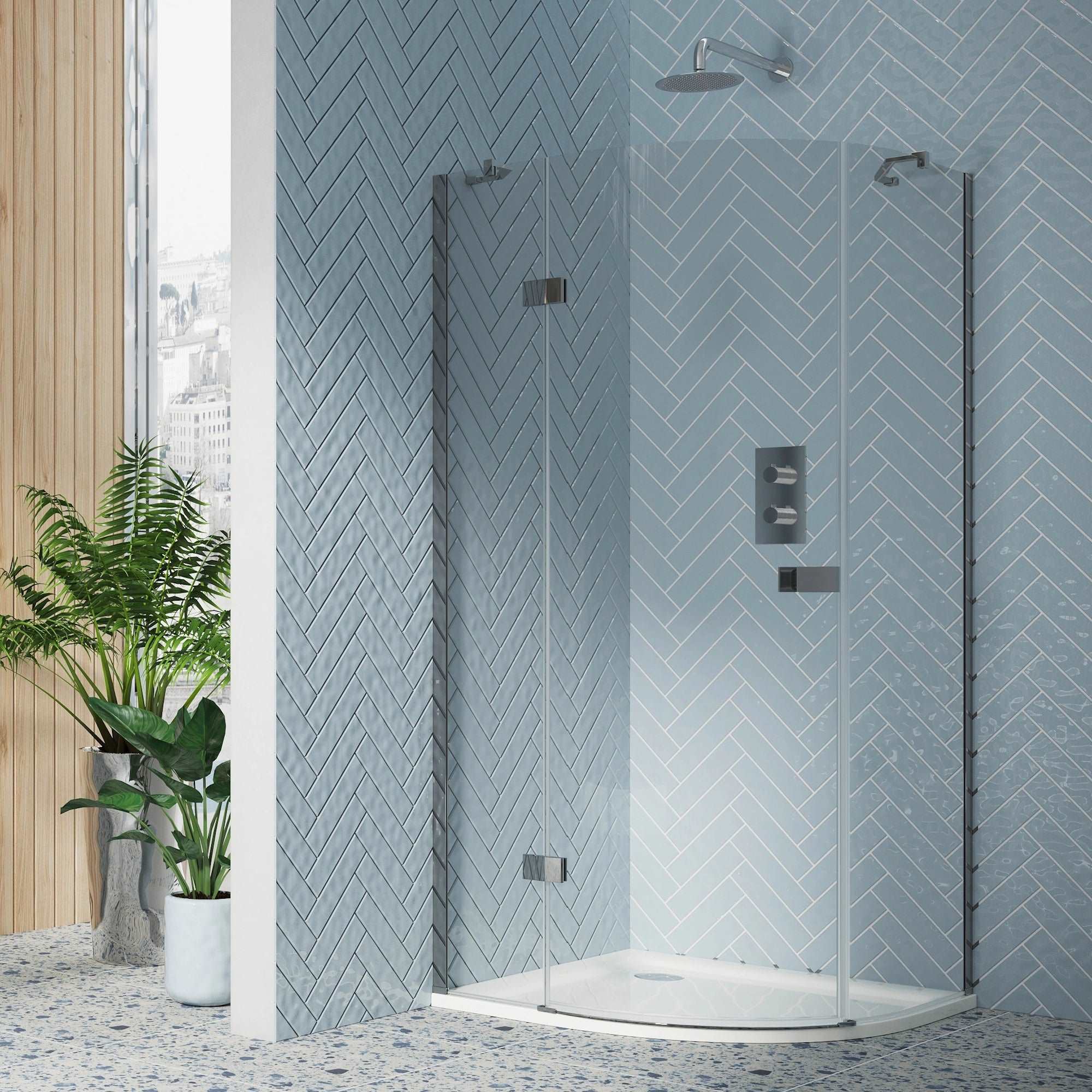 Athena Hinge Door Quadrant Shower Door Enclosure