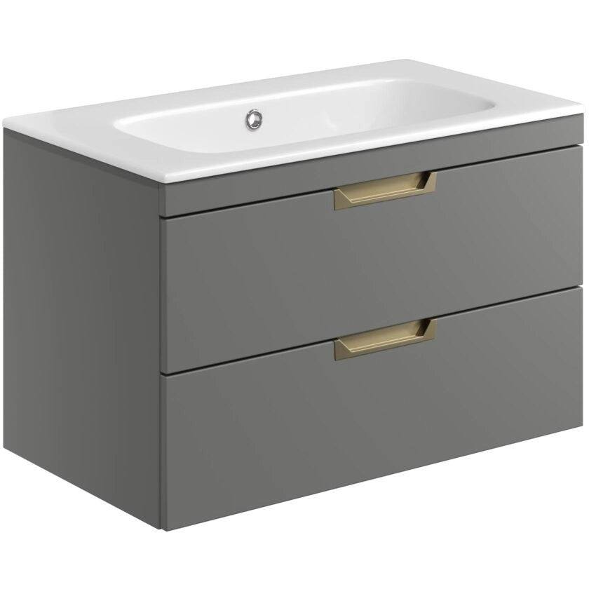 Aubrey Wall Hung Basin Sink Vanity Unit