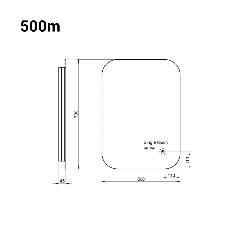 Aura Wall Hung Soft Edge LED Mirror