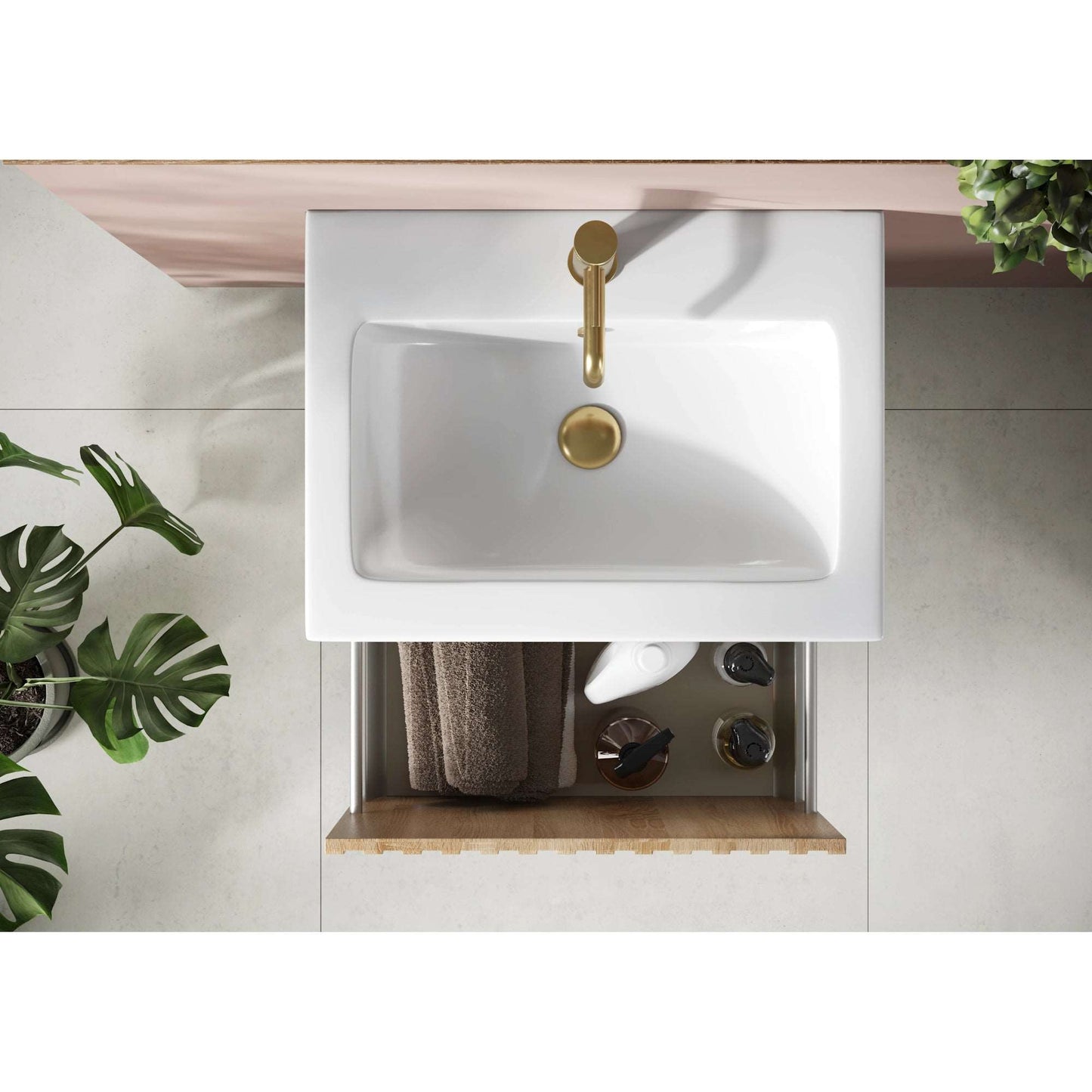 Alfie Wall Hung Basin Sink Vanity Unit