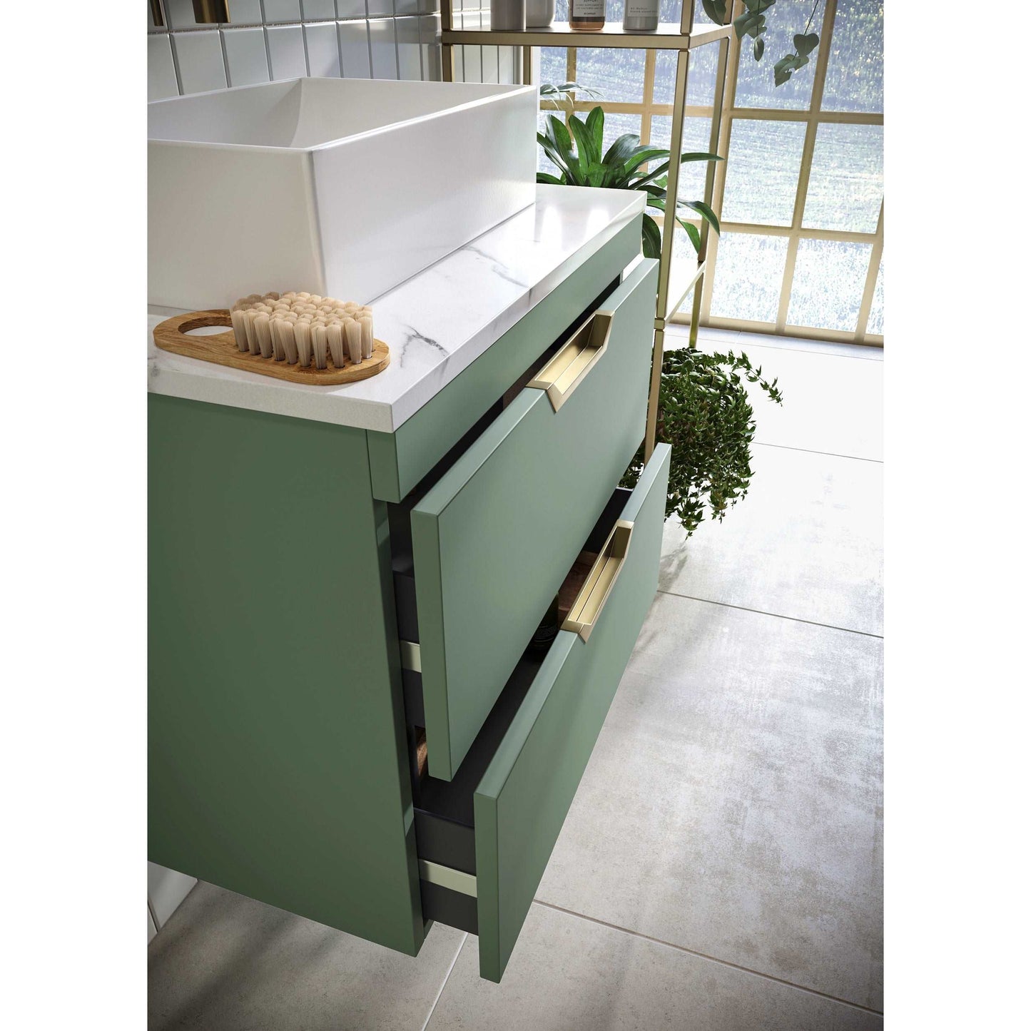 Aubrey Wall Hung Basin Sink Vanity Unit