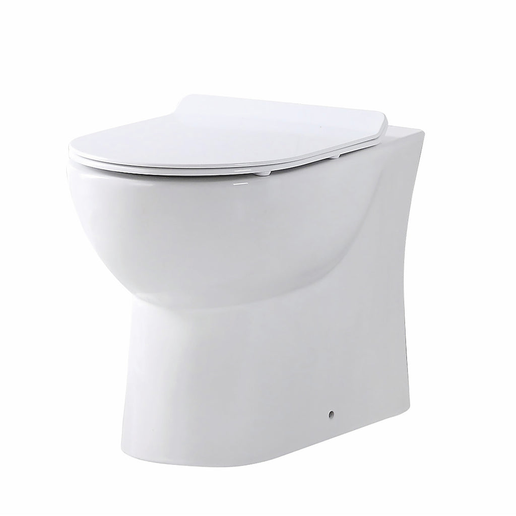 Belini Rimless Back to Wall Scudo WC Toilet with Soft Close Toilet Seat Option