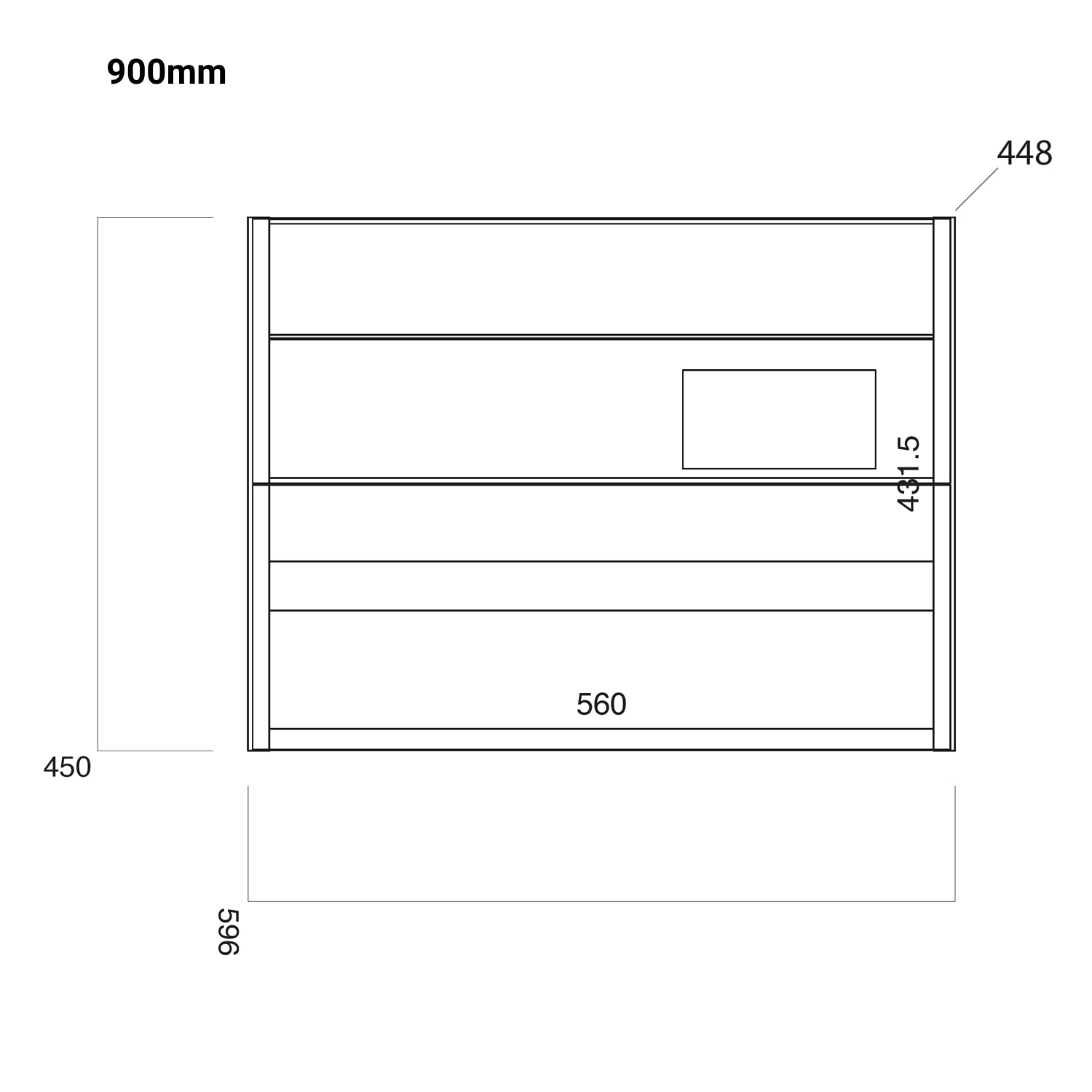Bella Wall Hung Basin Sink Vanity Unit
