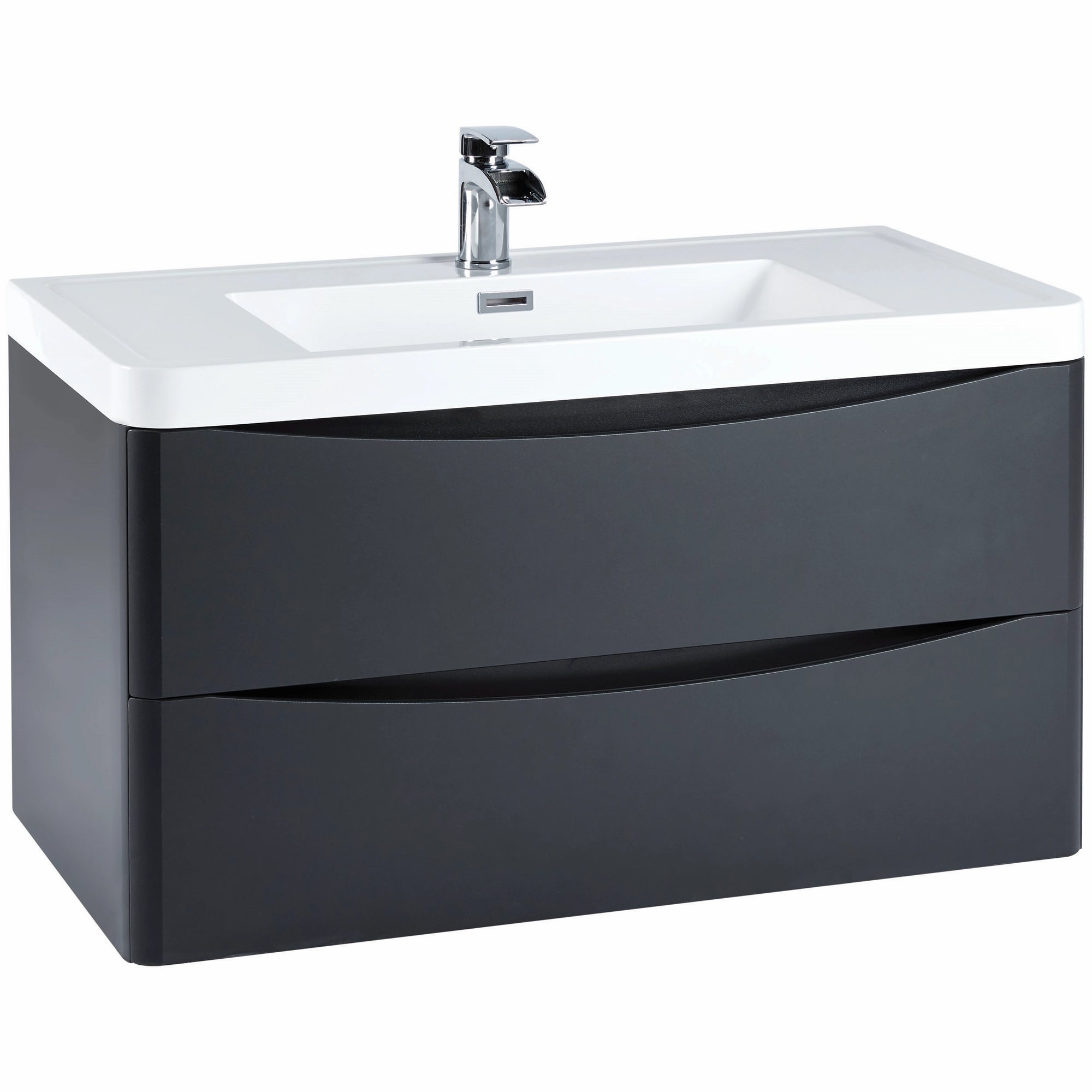 Bella Wall Hung Basin Sink Vanity Unit