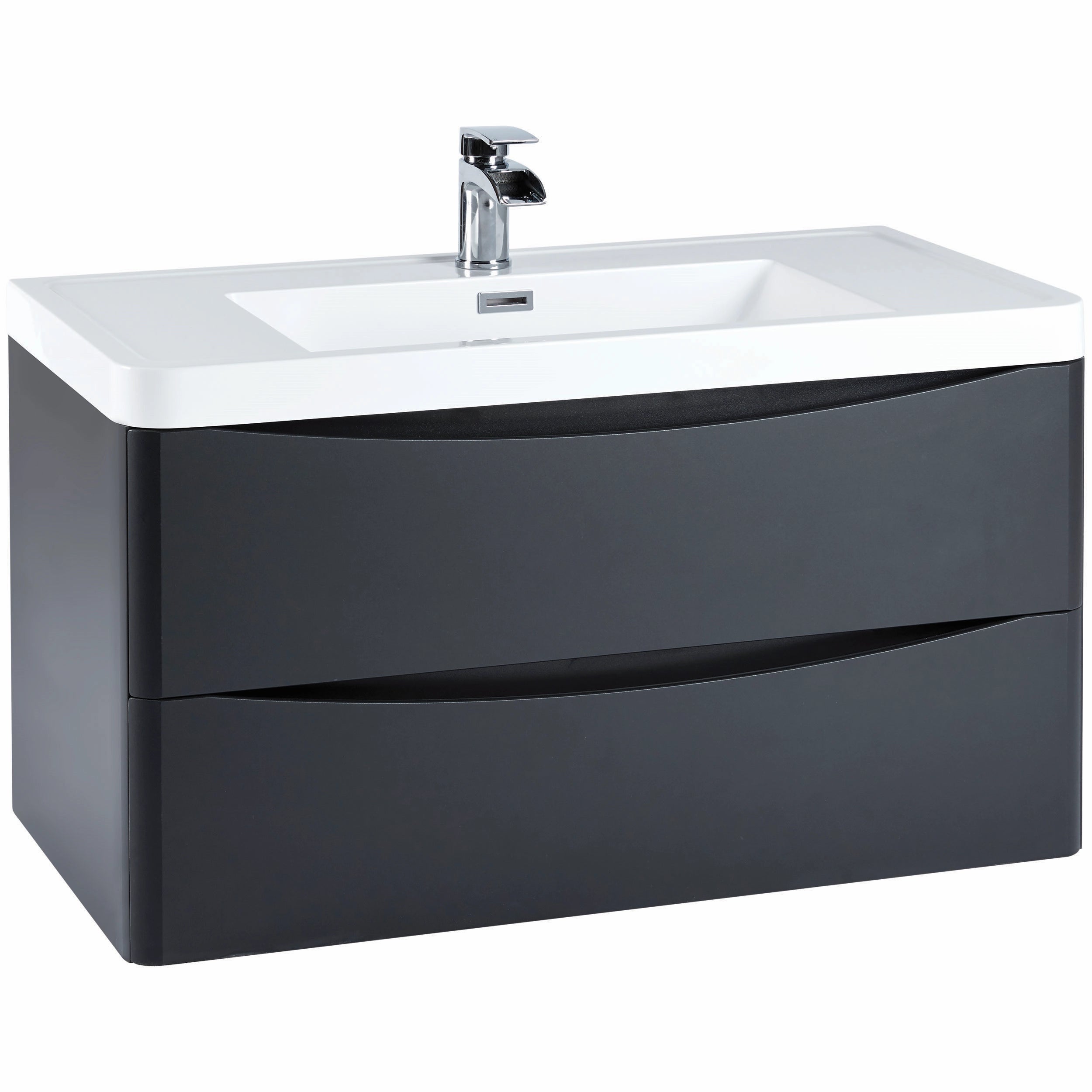 Bella Wall Hung Basin Sink Vanity Unit
