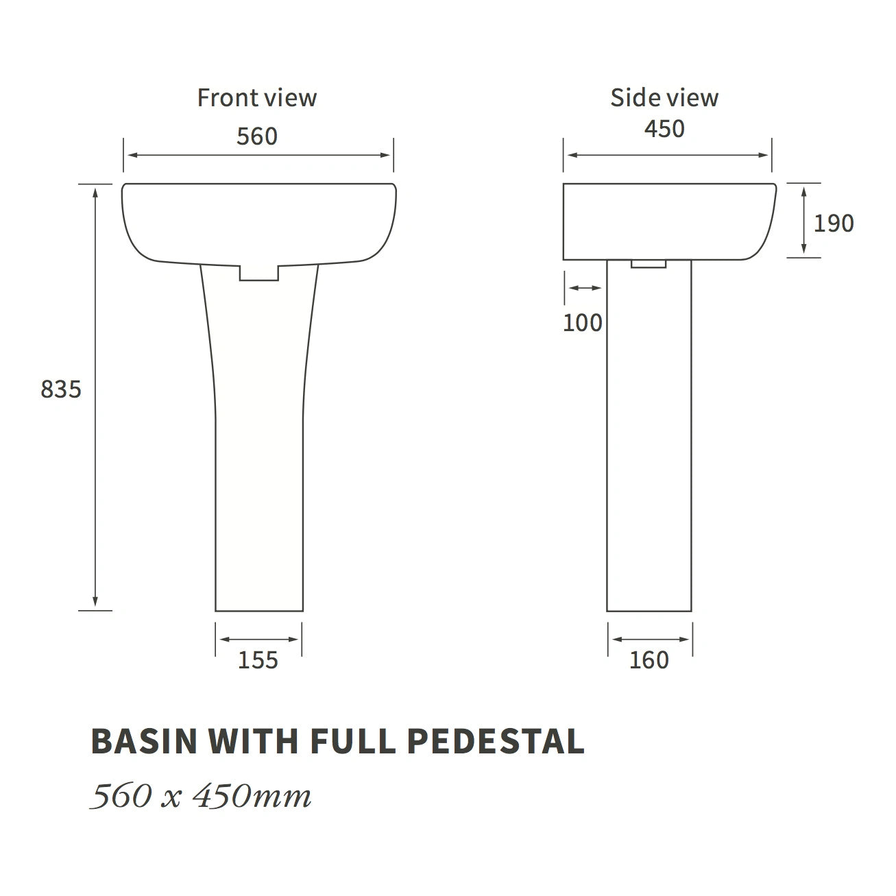 Cedeira Full Pedestal Basin