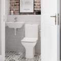 Cedeira Rimless Close Coupled Open Back WC & Soft Close Toilet Seat