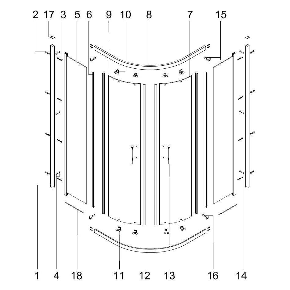 Norcia Shower Enclosure Full Designer Bathroom Suite