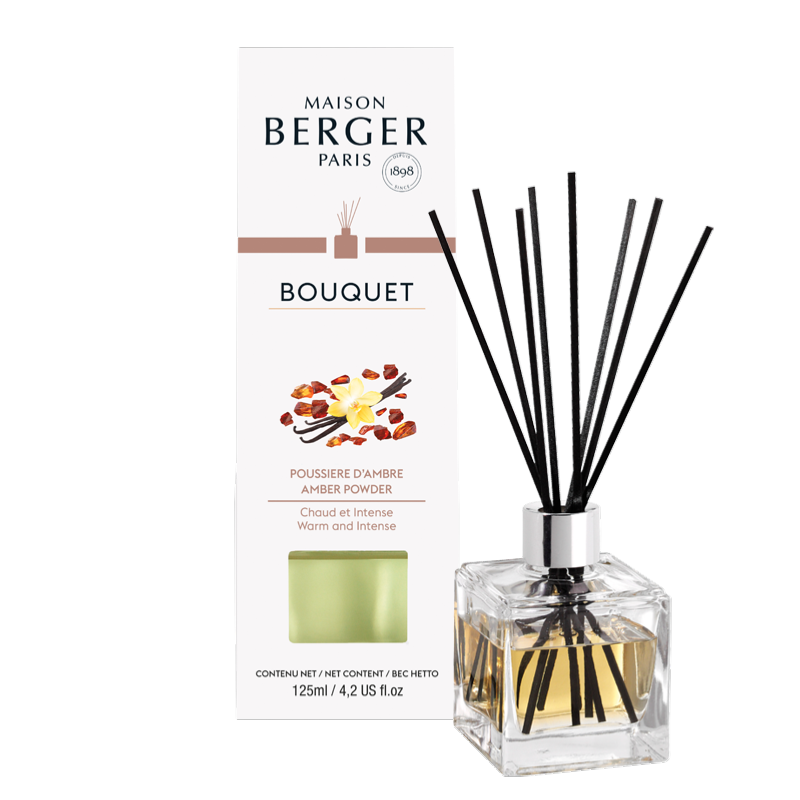 Amber Powder Clear Cube Scented Bouquet