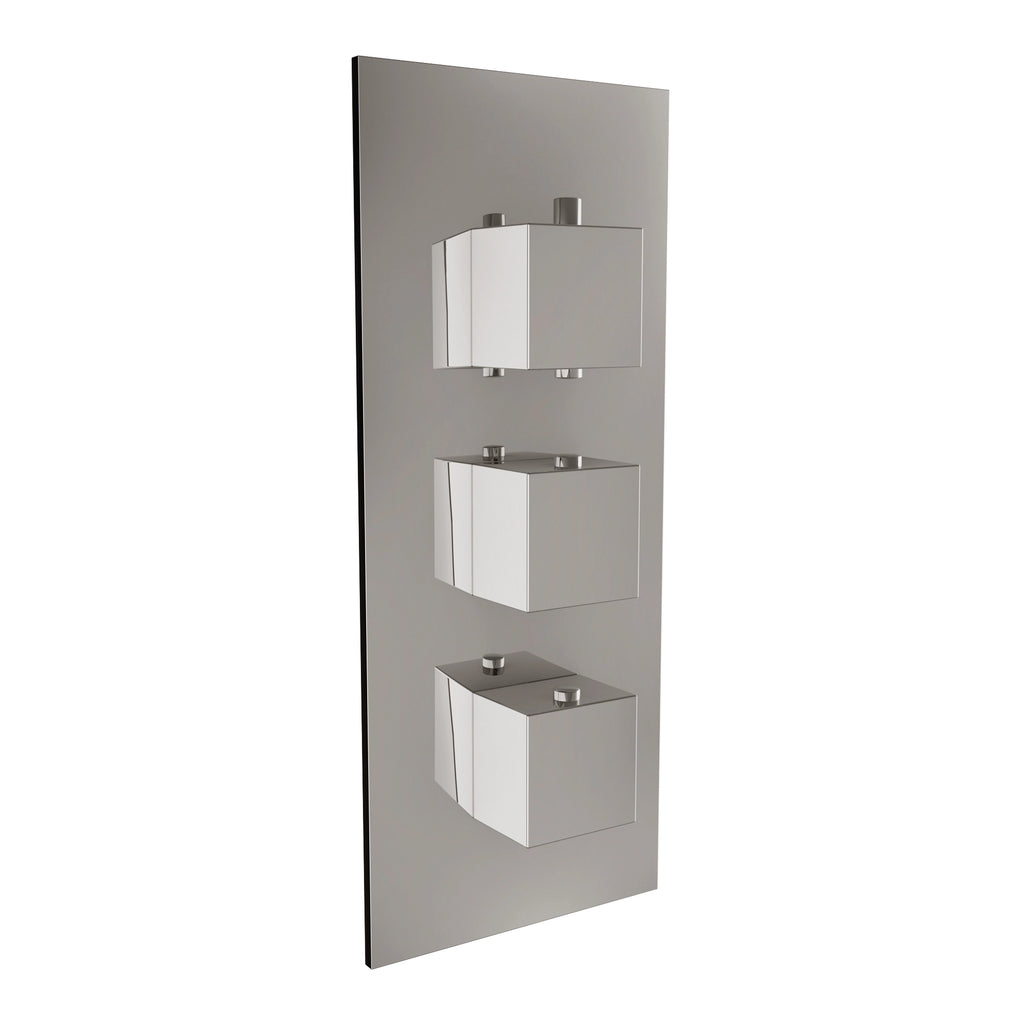 Chrome Square Handle Thermostatic Concealed Shower Valve