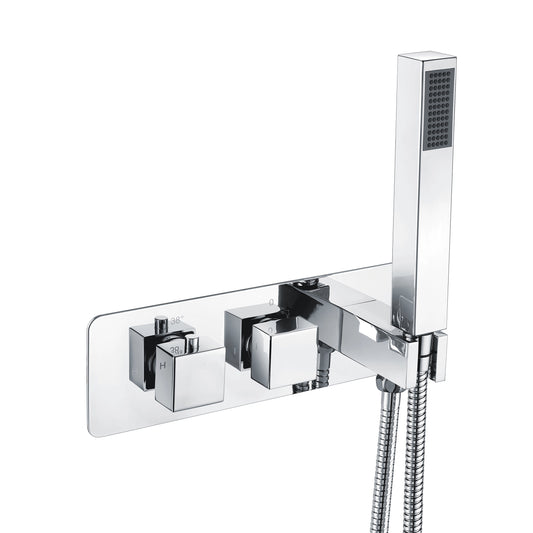 Chrome Thermostatic Concealed Shower Valve With Handset