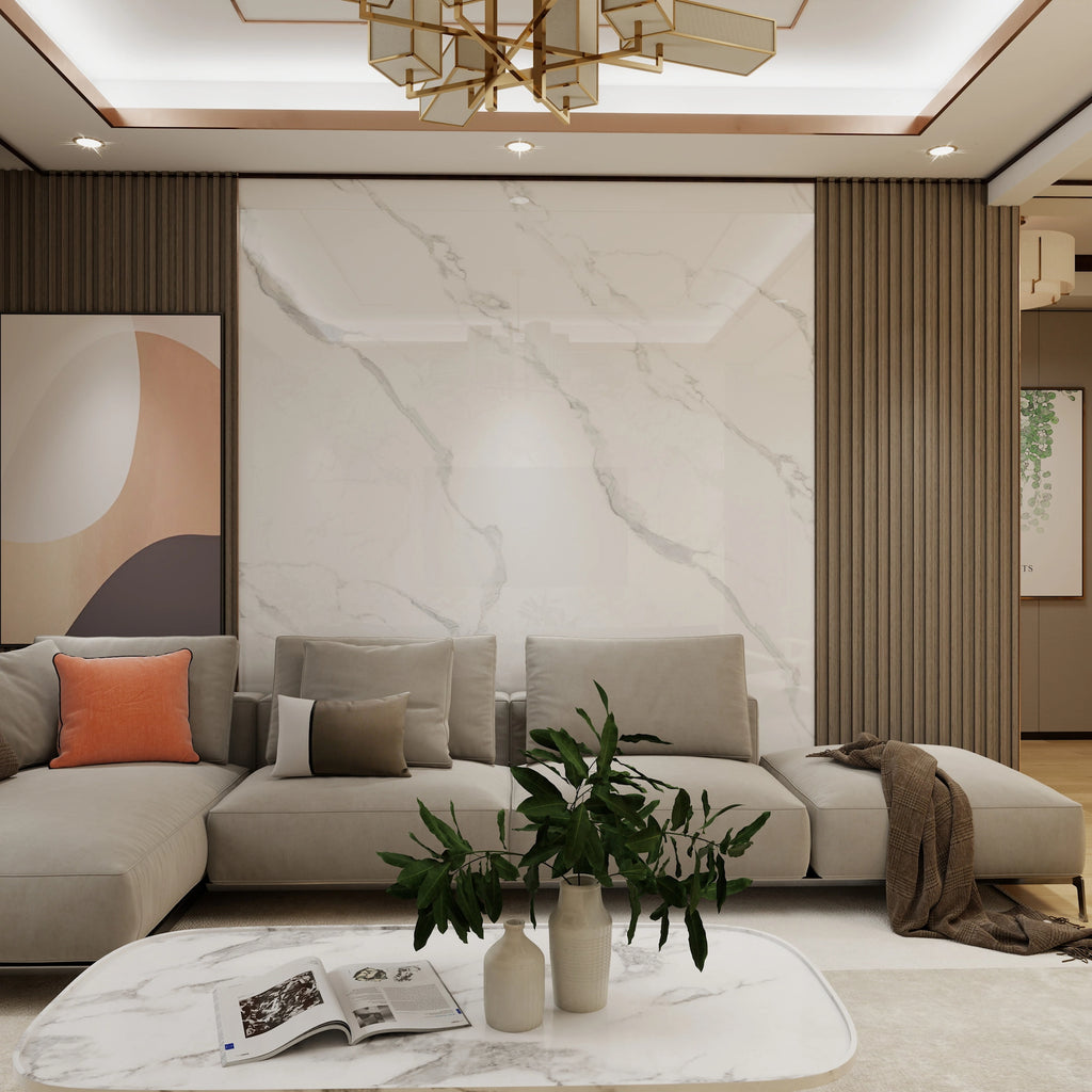 Vellura Carrara Marble Waterproof Wall Panel