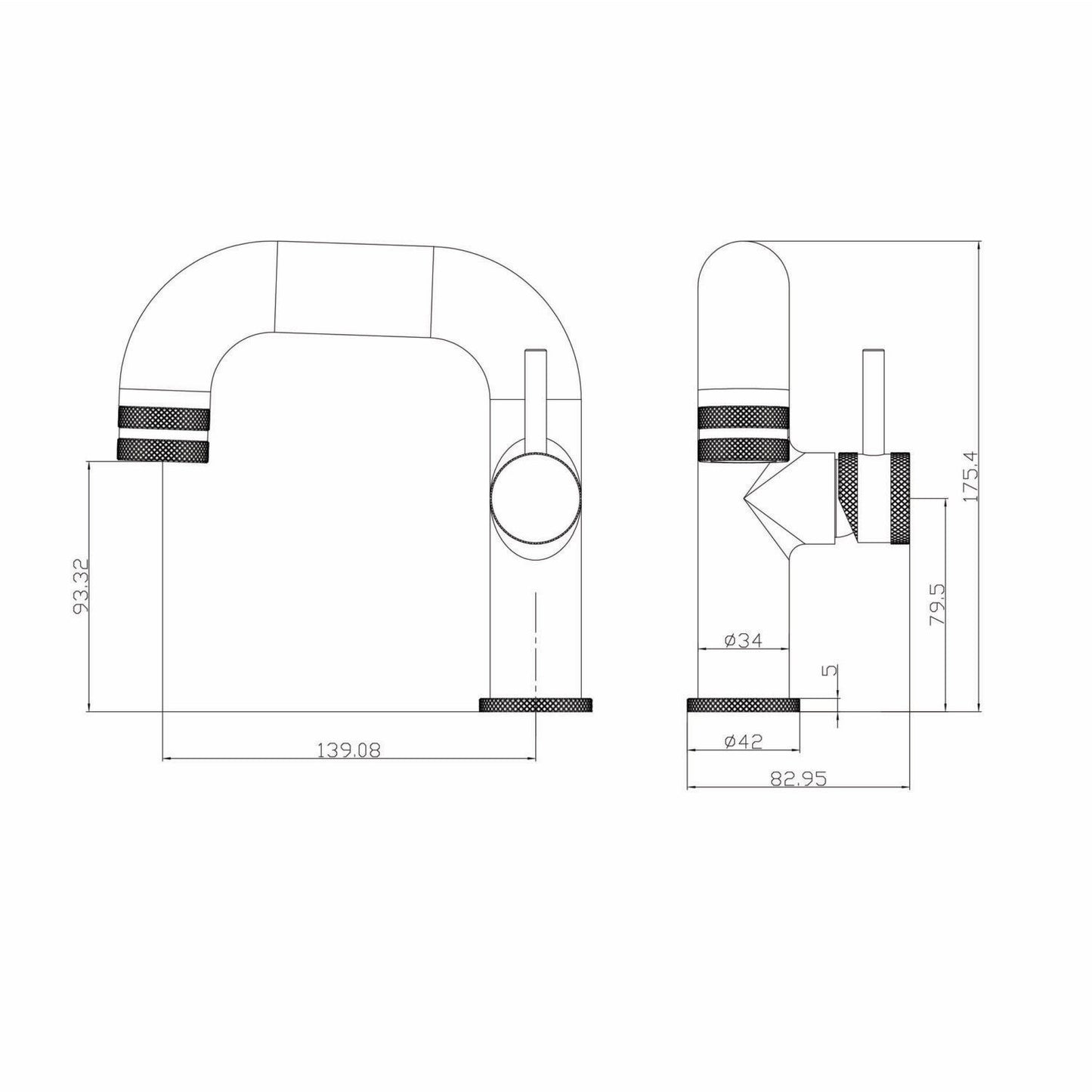 Core Mono Side Lever Basin Mixer Tap