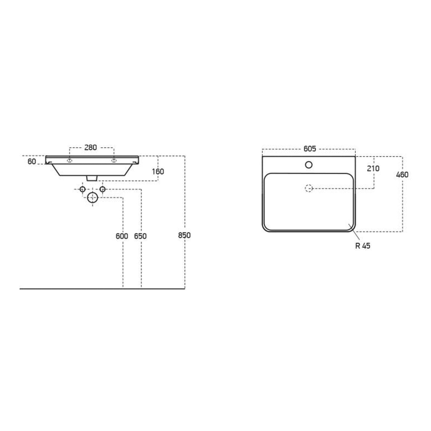 Rassina Wall Hung Basin Vanity Unit and Toilet Bathroom Suite