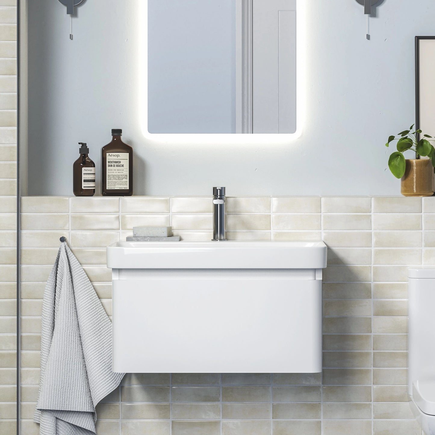 Rassina Wall Hung Basin Drawer Vanity Unit