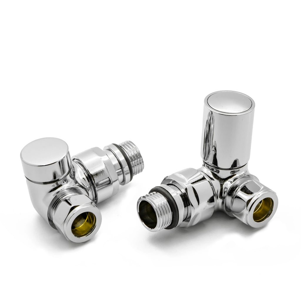 Crova Reina Corner Radiator Valves and LockShield