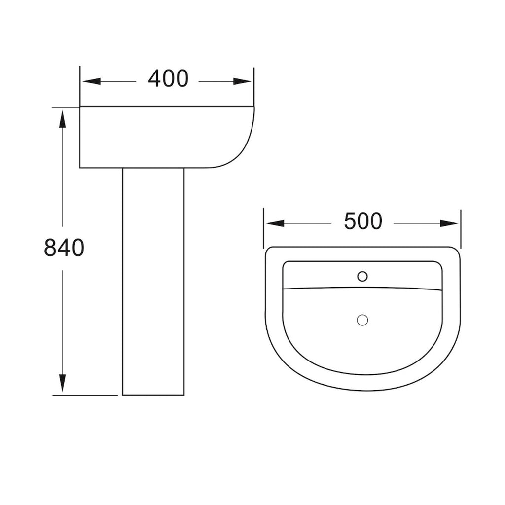 Belini & Deia Full Pedestal Basin