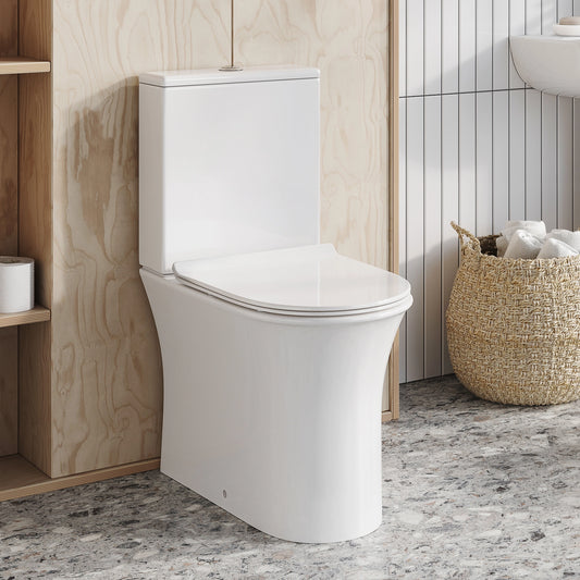 Deia Comfort Height Rimless Closed Back Scudo WC Toilet with Soft Close Seat Option