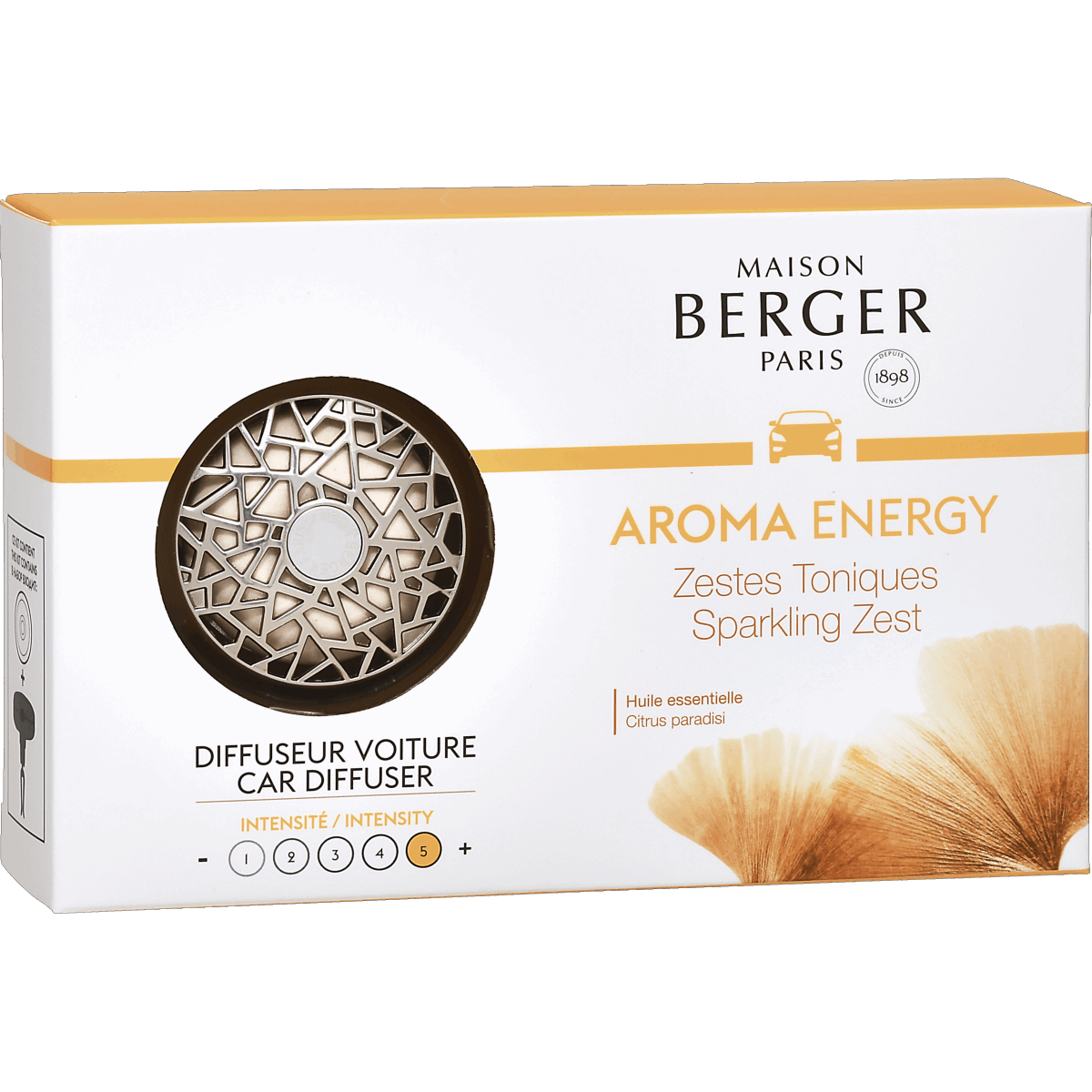 Aroma Energy Sparkling Zest Car Diffuser Gift Set