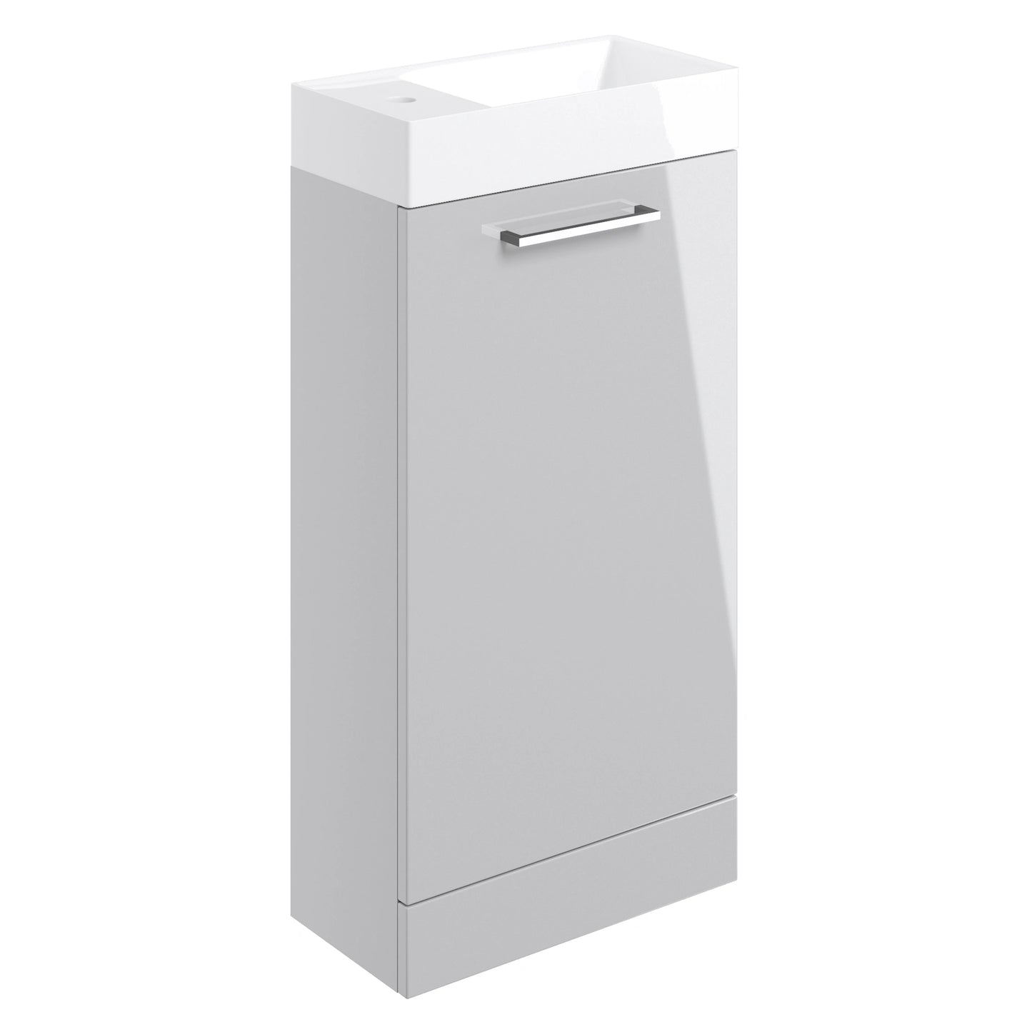 Augusta Floor Standing Cloakroom Basin Vanity Unit and Open Back WC Toilet Bathroom Suite