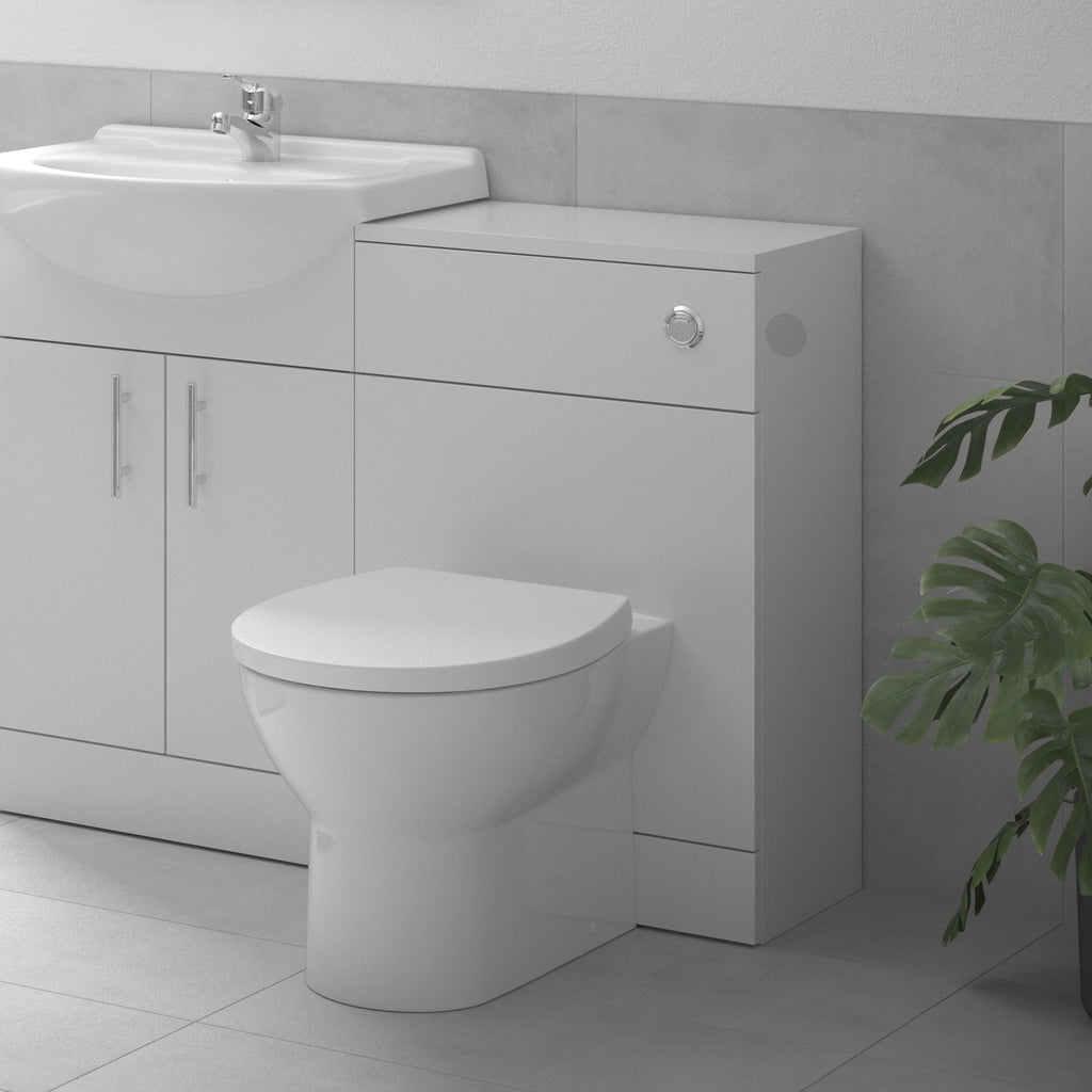 Sinda White Gloss WC Unit 500mm