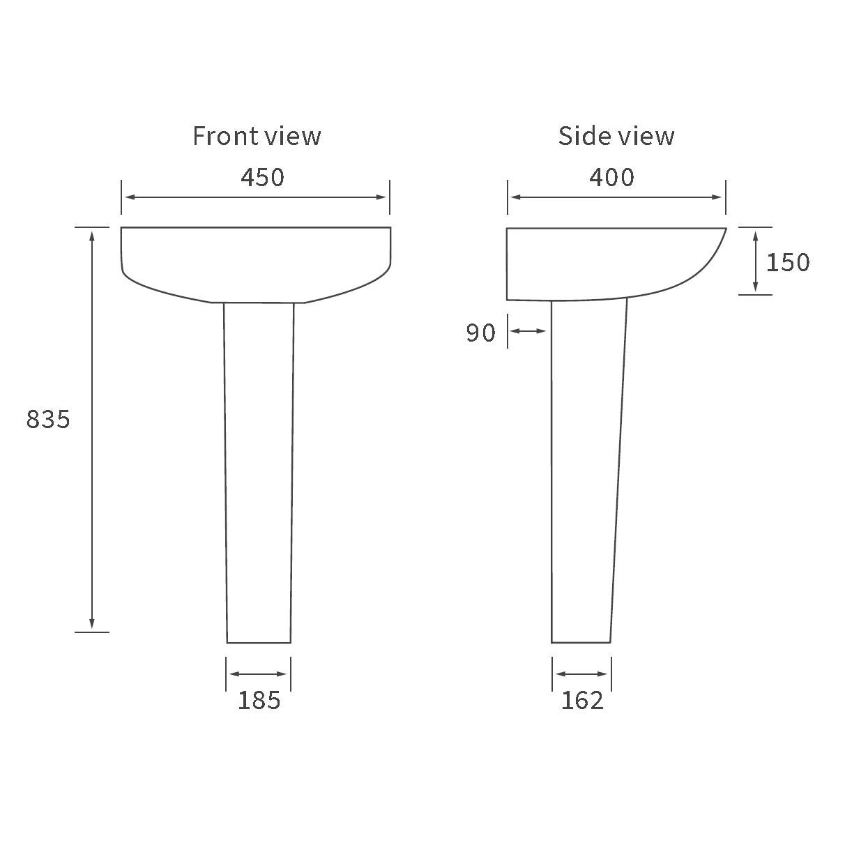 Laurino Full Pedestal Basin