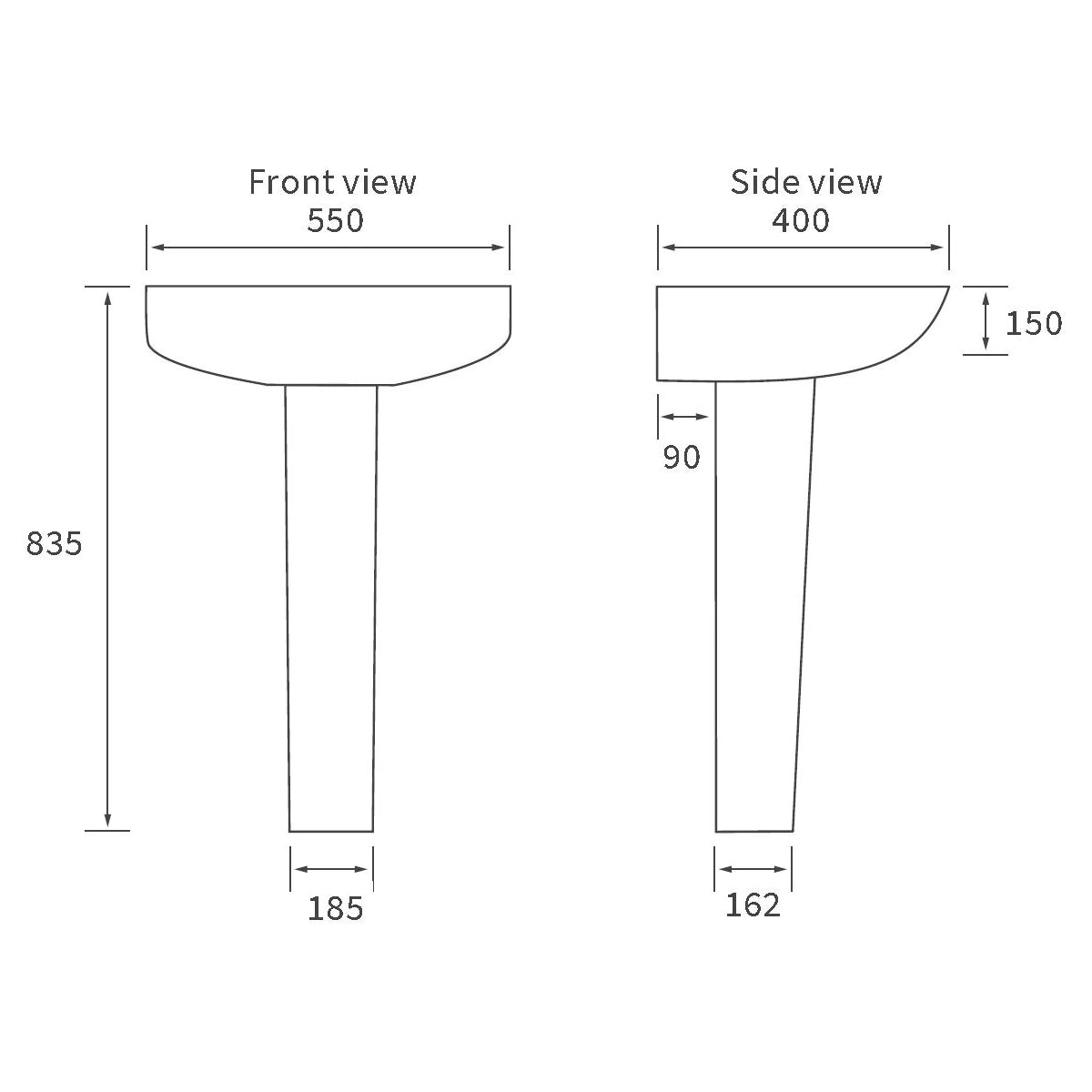 Laurino Full Pedestal Basin